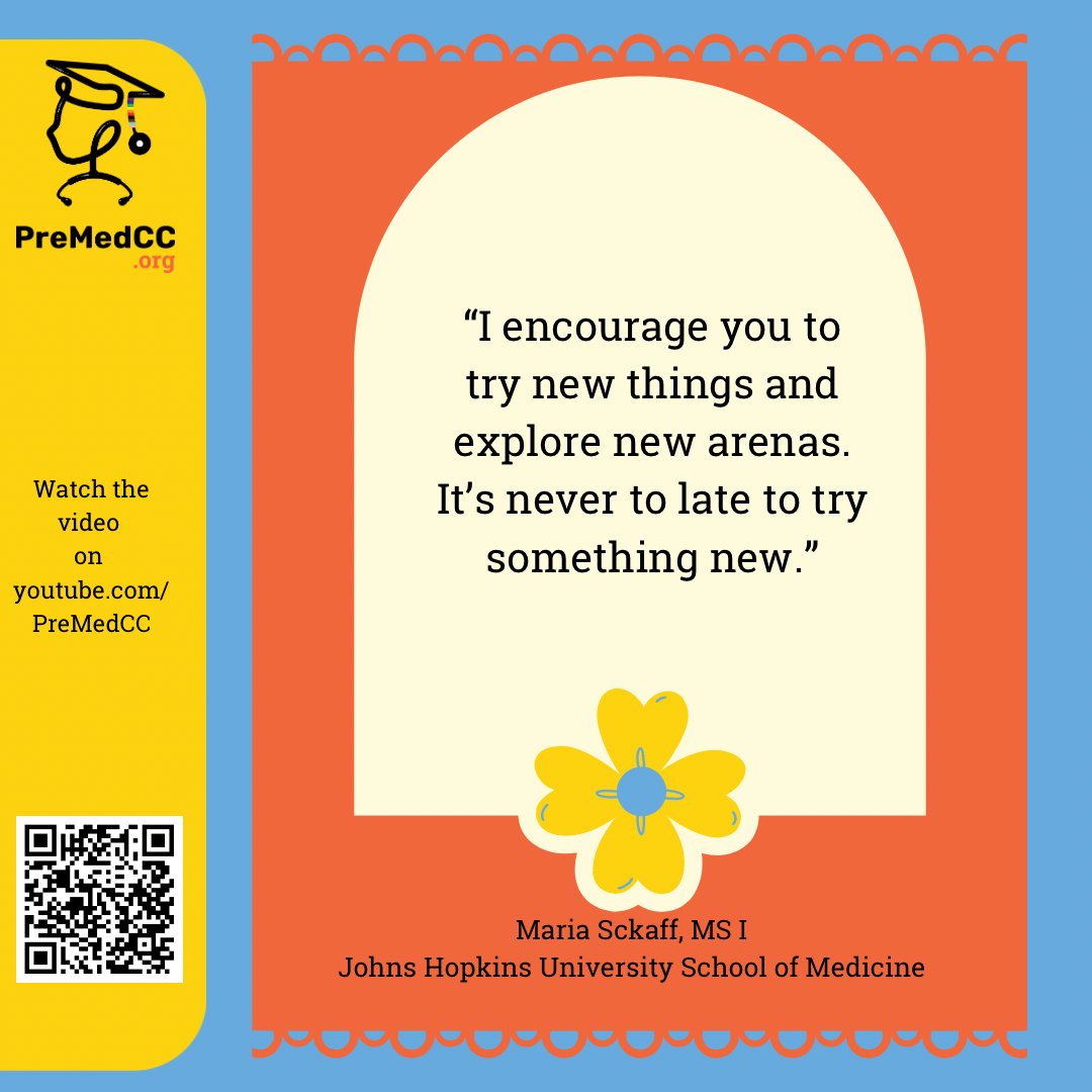 PreMedCC's tweet photo. It's never too late to try something new. Explore your interests! π
#premed #communitycollege #STEM #transferstudents #premedstudents #prehealth https://t.co/iF0ff0YCTU