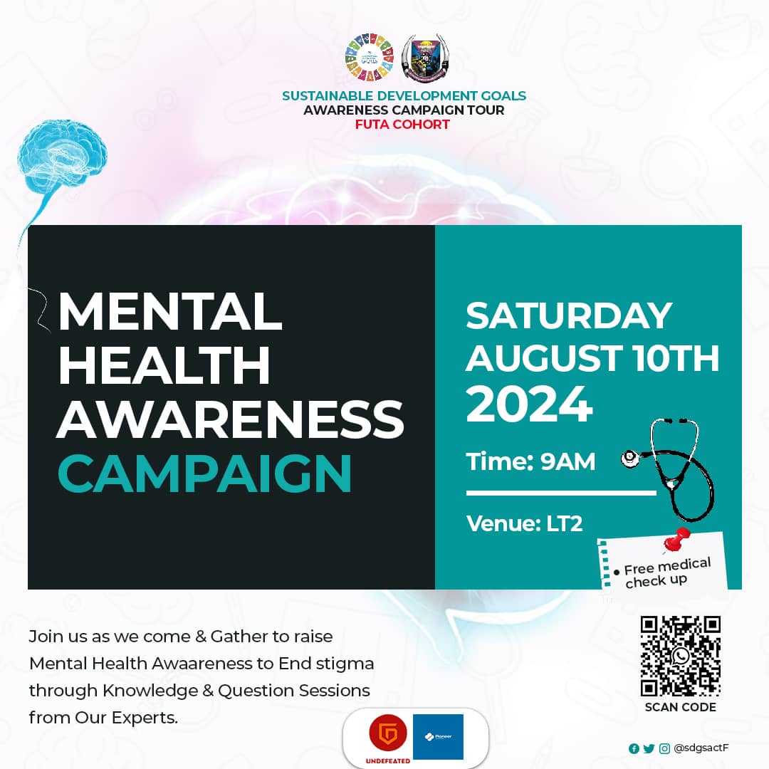 Feeling Burnt out?
Join us at our Mental Health Awareness Campaign this Saturday, August 10th, 2024 | 9 AM Prompt | LT2

Gain access to:
- Free Medical Checkups
- Q&amp;A Session with mental health professionals.
