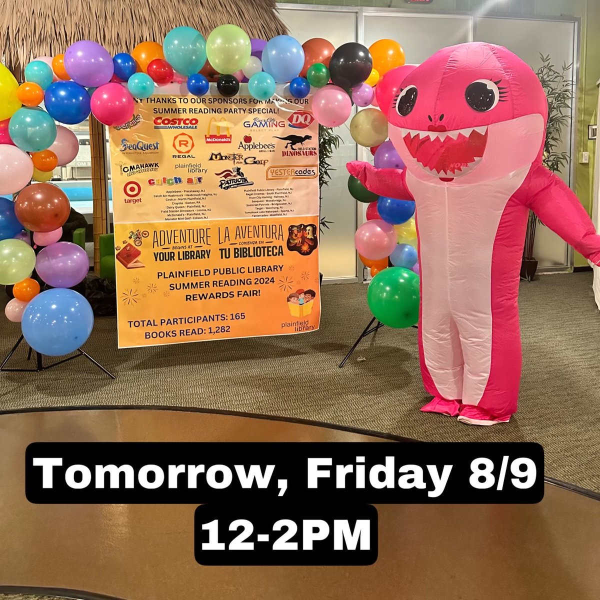 plainfieldpl's tweet image. Don’t miss out on all the fun for our Rewards Fair today! 12:00-2:00pm in our ALD Room. 🥳 #summerreading2024 #adventurebeginsatyourlibrary