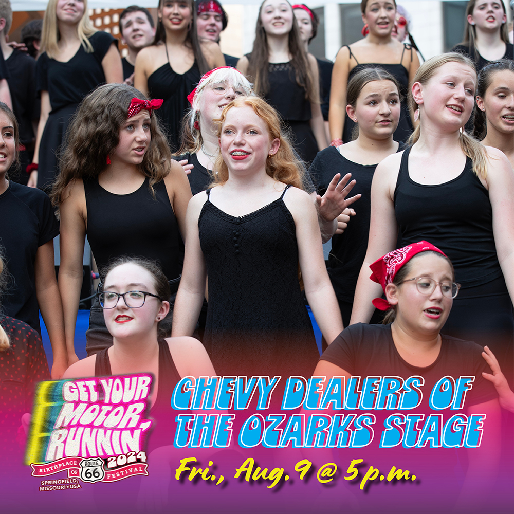 Springfield Little Theatre will once again perform before the Birthplace of Route 66 Parade on the Chevy Dealers of the Ozarks Stage in Park Central Square at 5 p.m. this evening!

#Route66FestivalSGF