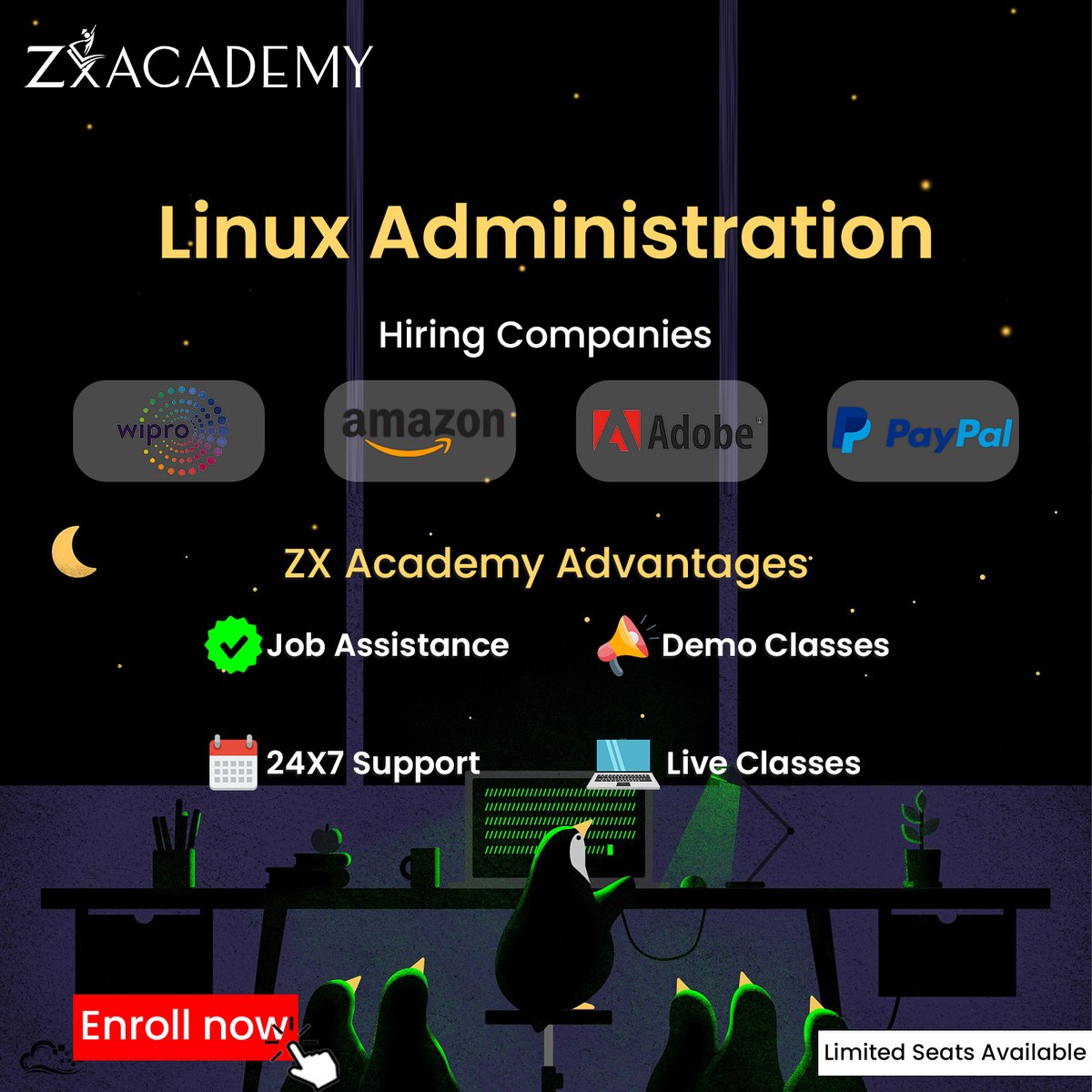 zx_academy's tweet image. 📷 Become a Linux Expert with the ZX Academy Linux Administration Online Training! 📷
#linuxadministration #ZxAcademy #onlinetraining #systemadmin #ITtraining #TechSkills #Certification #Careergrowth #Certificationtraining #Certification #education #Freedemo #onlineclasses
