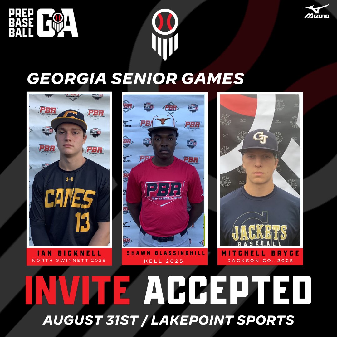 PrepBaseballGA's tweet photo. 𝐆𝐞𝐨𝐫𝐠𝐢𝐚 𝐒𝐞𝐧𝐢𝐨𝐫 𝐆𝐚𝐦𝐞𝐬 🍑
❗𝑰𝒏𝒗𝒊𝒕𝒆𝒔 𝑨𝒄𝒄𝒆𝒑𝒕𝒆𝒅 ❗

+ '25 @ianbicknell2025
+ '25 @ShawnBlass_7
+ '25 @MitchellBryce82

Request an invite, event info &amp; more...
🔗 https://t.co/zCezn1wJZ3 https://t.co/cWlEq92N96