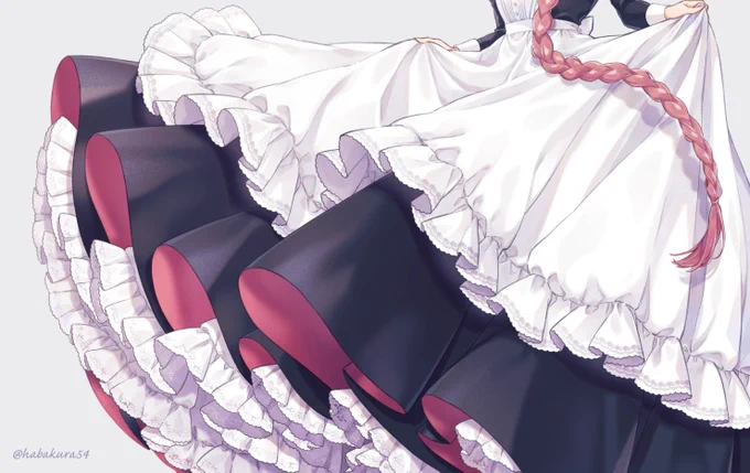 メイド服の皺大好き…… 