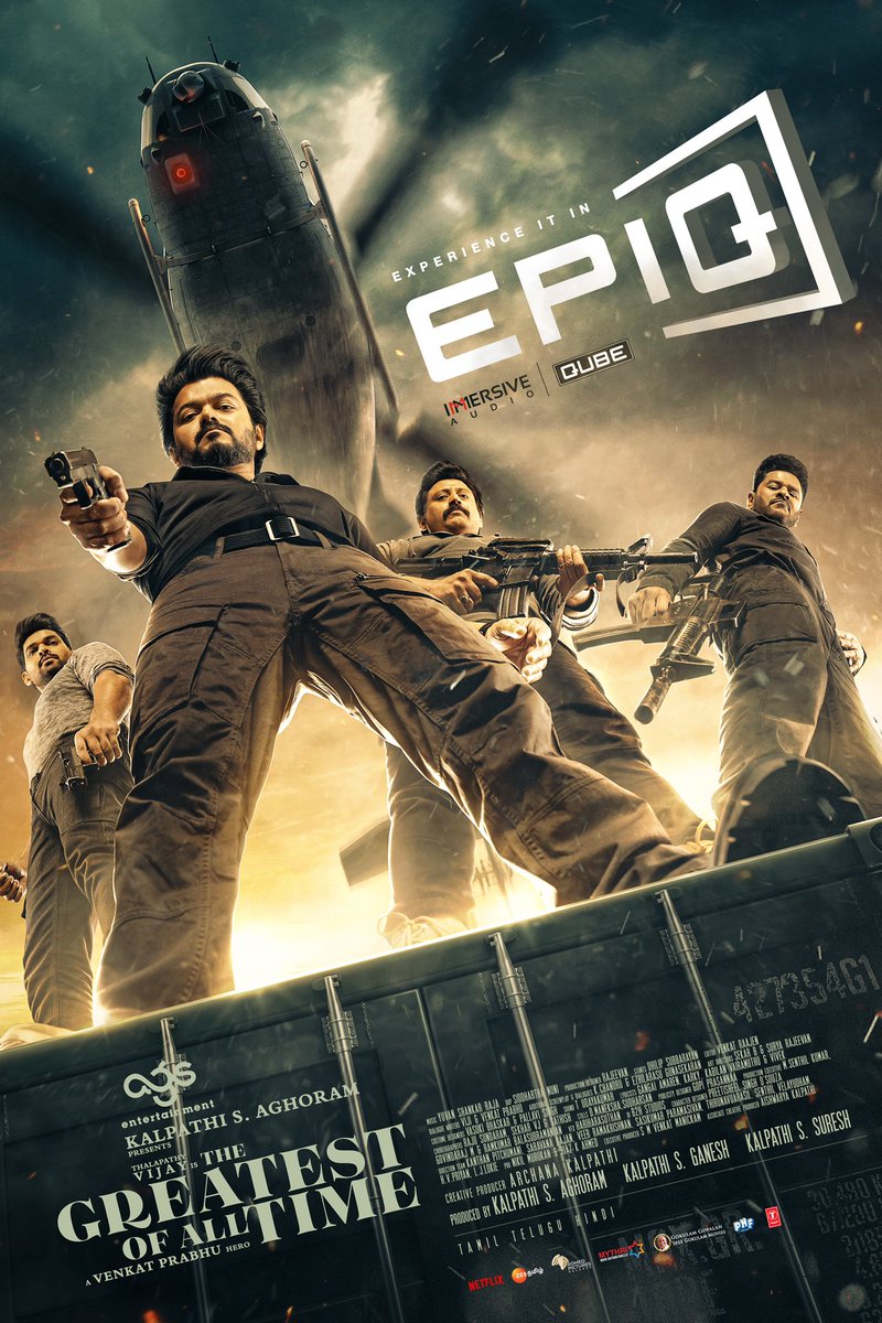 PopcornParadox's tweet photo. It’s going to be an EPIC experience of The Greatest Of All Time in EPIQ screens from Sept 5th! 🔥
#GOATinEPIQ @qubecinema

@actorvijay Sir

A @vp_offl Hero
A @thisisysr Magical 

#TheGreatestOfAllTime
#ThalapathyIsTheGOAT https://t.co/Go5X5X69pV