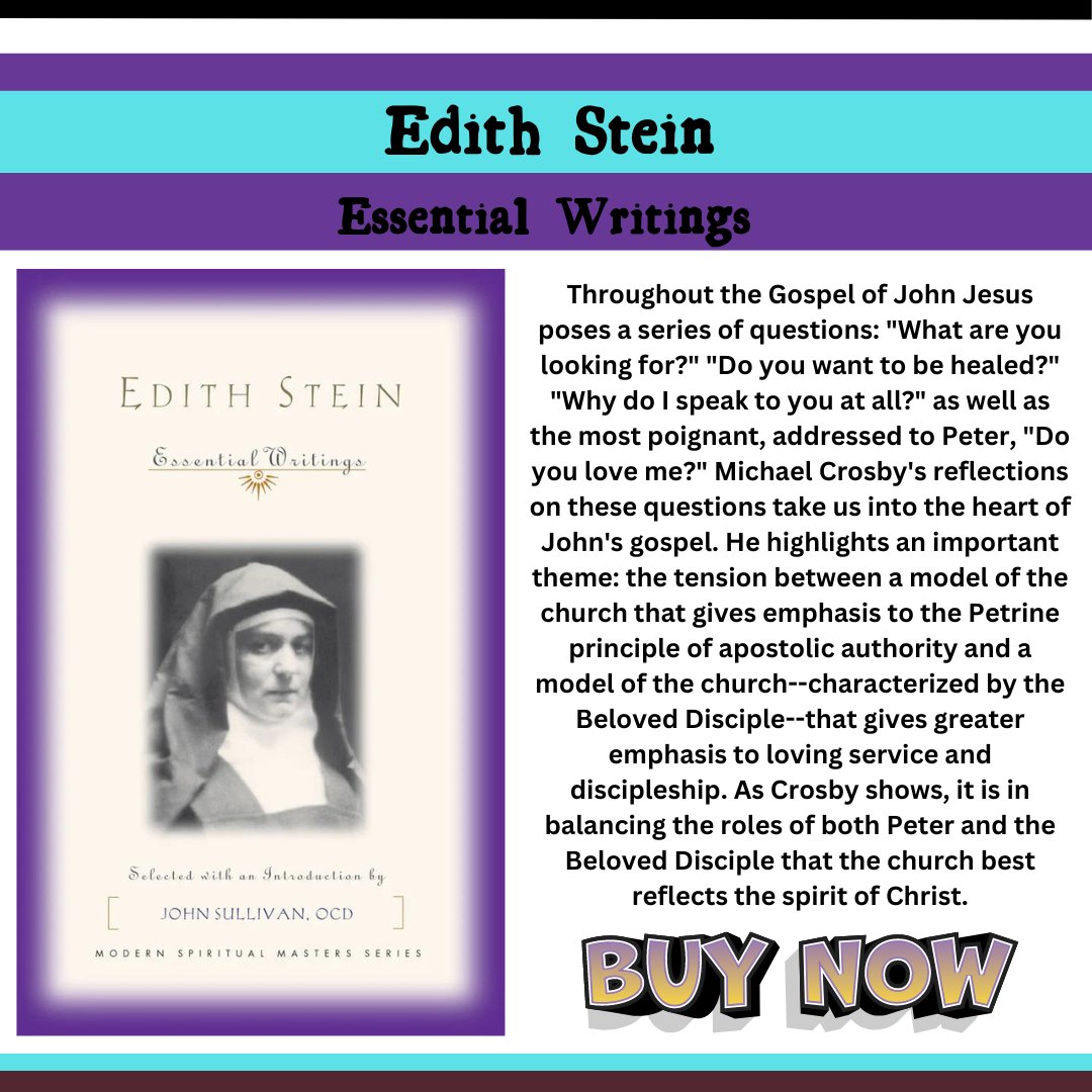 OrbisBooks's tweet photo. "The discerning spiritual reader will find gems here on divine providence, surrendering to God as the ultimate liberation, and concern for others." --Spirituality and Health

#deathdate #authordeathdate #rip #restinpeace #edithstein https://t.co/4CdwKwEn1v