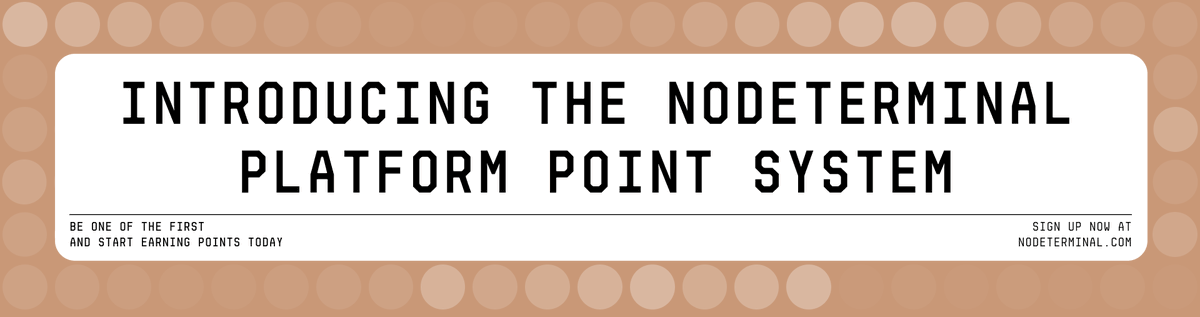 Unlock Rewards with the NodeTerminal Point System! 🌟

Earn XP points by engaging with our platform and participating in various activities. Redeem these points for exclusive rewards and benefits. Dive into the details below to learn how you can start earning points today! 🧵👇