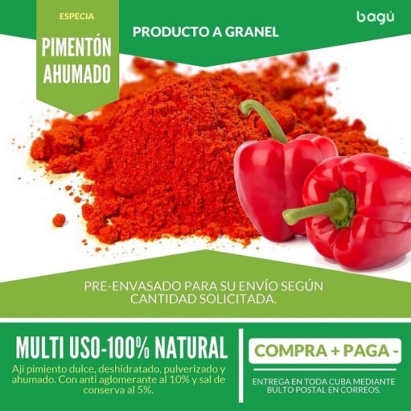 bagu_srl's tweet image. ¡El #Pimentón dejará tu comida en otro nivel! 

🫑🌶️El sabor característico de ají #ahumado es sencillamente espectacular; su versatilidad en carnes, sopas o salsas es inigualable.

¿Te animas a echar este polvazo? 😏