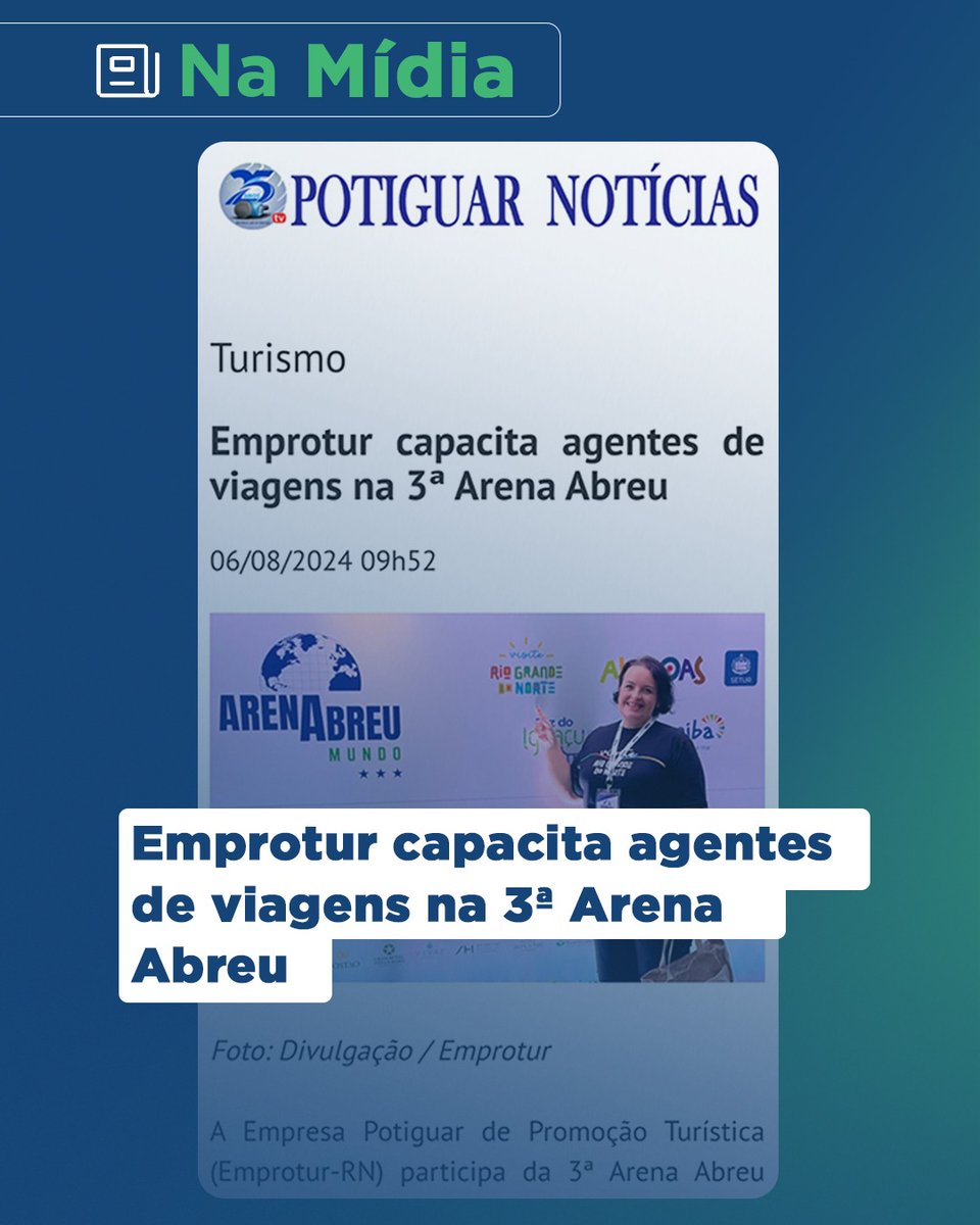 Abrangendo diversos segmentos, o encontro é uma oportunidade estratégica para o Rio Grande do Norte promover seu potencial turístico.

Confira: potiguarnoticias.com.br/noticias/58513…
