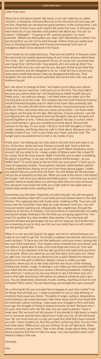 kcrow247's tweet photo. @2thin2pretty The LINK IN HER BIO????? Holy shit???? this is literally a pro ana person INTENTIONALLY trying to encourage other people to have an EDs https://t.co/yRl4YZsMSQ