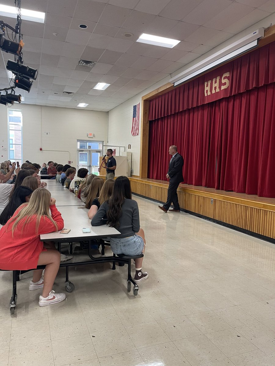 Thank you <a href="/GlennJacobsTN/">Glenn Jacobs</a> for speaking with our Seniors today! We are now motivated for a great school year! <a href="/HallsHighTN/">Halls High School</a>