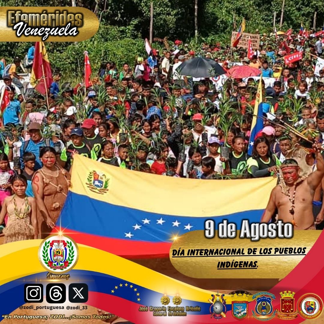#Entérate 📌🗓️🇻🇪 Hoy conmemoramos el Día Internacional de los Pueblos Indígenas, gracias a la Revolución Bolivariana reivindicamos nuestra lucha emancipadora por la liberación y derechos de nuestros pueblos originarios.
