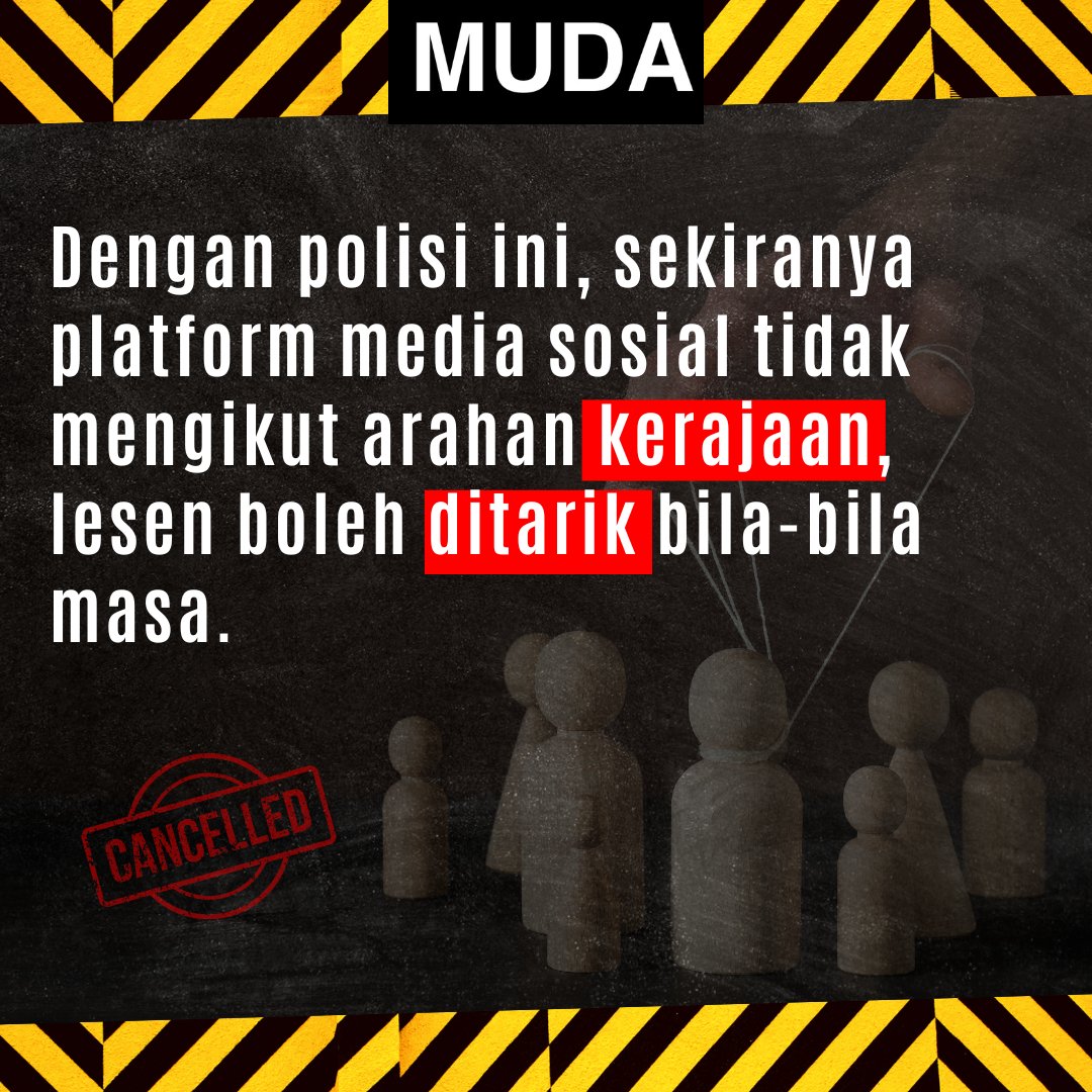 mudakotaraja's tweet photo. #MulutKenaKunci

Ini perkara yang anda perlu tahu tentang Lesen Media Sosial yang diperkenalkan baru-baru ini oleh MCMC.

Pendek kata, kerajaan ingin kunci mulut kita. Adakah kita ingin biarkan mereka buat begitu? https://t.co/GsTFqH9Iqr