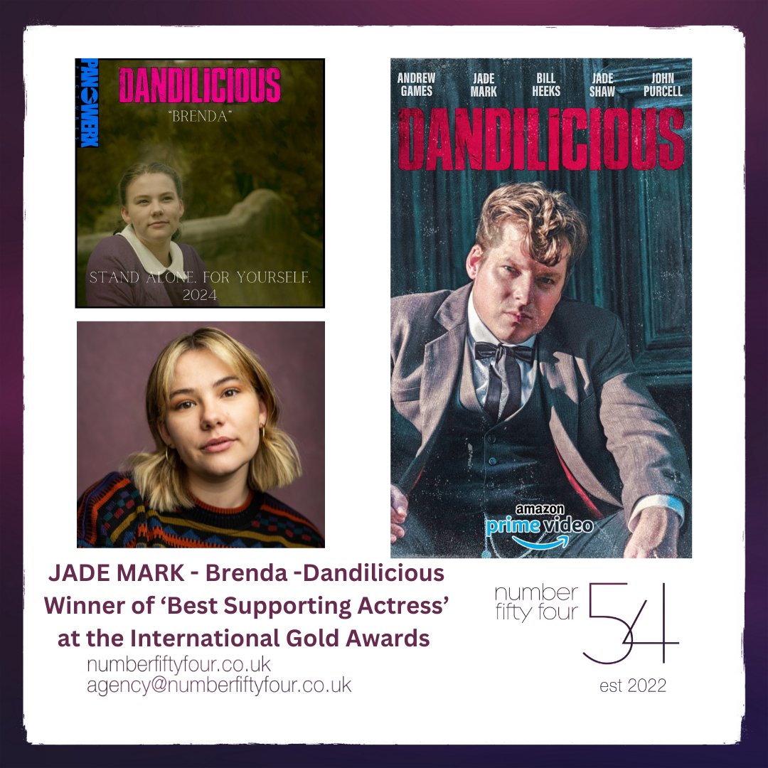 N54Agency's tweet photo. Not sure what to watch this weekend? JADE MARK is Brenda in Dandilicious now on Amazon Prime Video.
Jade was winner of ‘Best Supporting Actress’ at the International Gold Awards for this role.
@Jadesperpective 
#N54Agency #actor #film https://t.co/JuI0eCMfYd