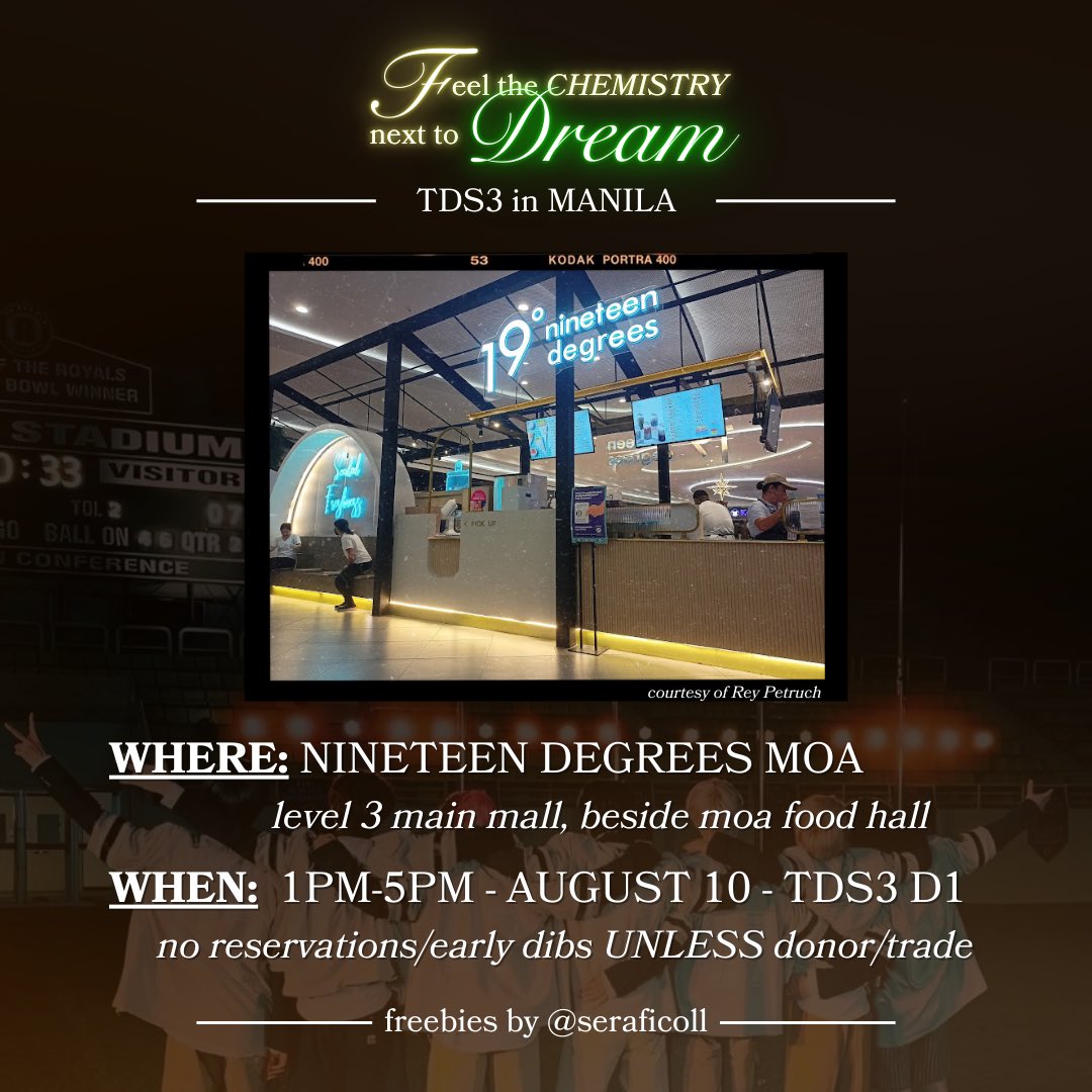 seraficoll's tweet photo. 「 Feel the Chemistry, Next to Dream 💚 」
     ⟡ tds3 manila ph freebies by @seraficoll
     – check thread for freebies post 

cant wait to see u tomorrow ◡̈☆

#THEDREAMSHOW3_in_MANILA
#NCTDREAM_THEDREAMSHOW3_in_MNL https://t.co/z1pL2tp523
