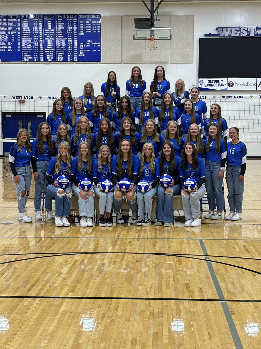 First look at your 2024 West Lyon Wildcats Volleyball team! 💙🤍