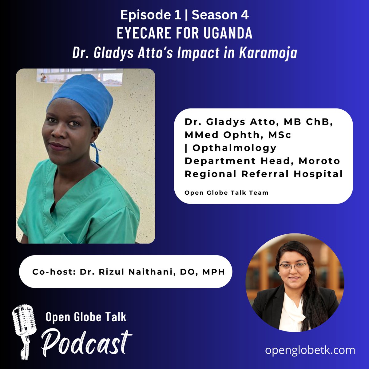 🎙️OpenGlobeTalk | Global Health Podcast (@openglobetalk) on Twitter photo 🔥Season 4 inaugural EP hosts Dr. <a href="/AttoGladys/">Gladys Atto</a>, one of the very few ophthalmologists serving Uganda. Hear about the exceptional work she is doing to make vision more accessible in Karamoja! and Uganda at large! 🌟
📎youtu.be/Cz1Jp5LNaUg?si…
#Ophthalmology #GlobalHealth #MedEd 🔥Season 4 inaugural EP hosts Dr. <a href="/AttoGladys/">Gladys Atto</a>, one of the very few ophthalmologists serving Uganda. Hear about the exceptional work she is doing to make vision more accessible in Karamoja! and Uganda at large! 🌟
📎youtu.be/Cz1Jp5LNaUg?si…
#Ophthalmology #GlobalHealth #MedEd