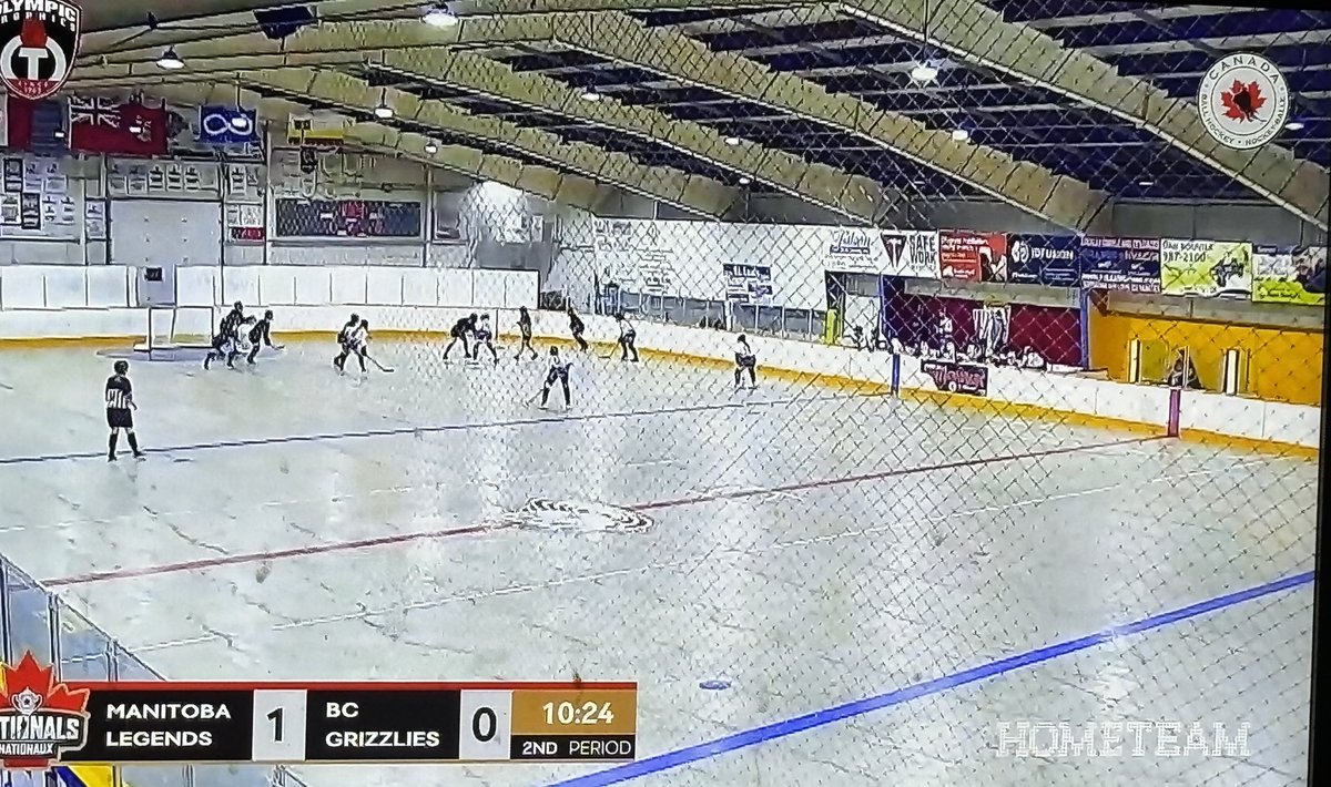 BC Grizzlies are down 1-0 bs Manitoba Legends in the Women’s Masters with 10:24 left in the 2nd period.