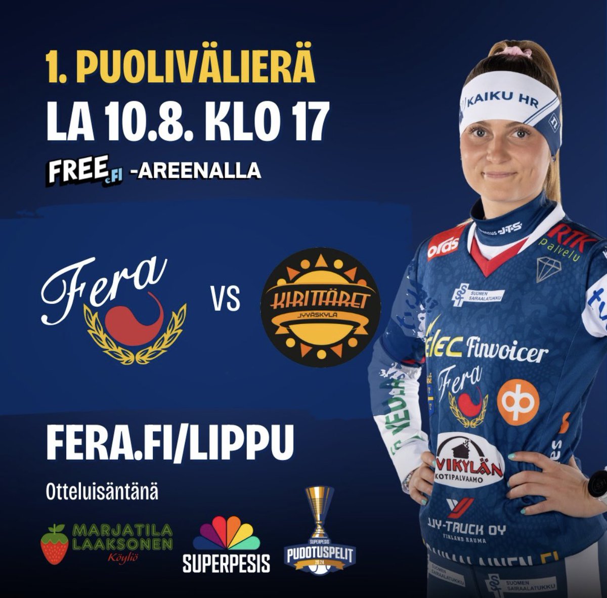 Huomenna startataan puolivälierät! 
Me ollaan valmiina 👌 Tervetuloa <a href="/Kirittaret/">Kirittäret Jyväskylä</a> lauantaiseen discoon 🪩 #pesis #pesäpallo #rauma