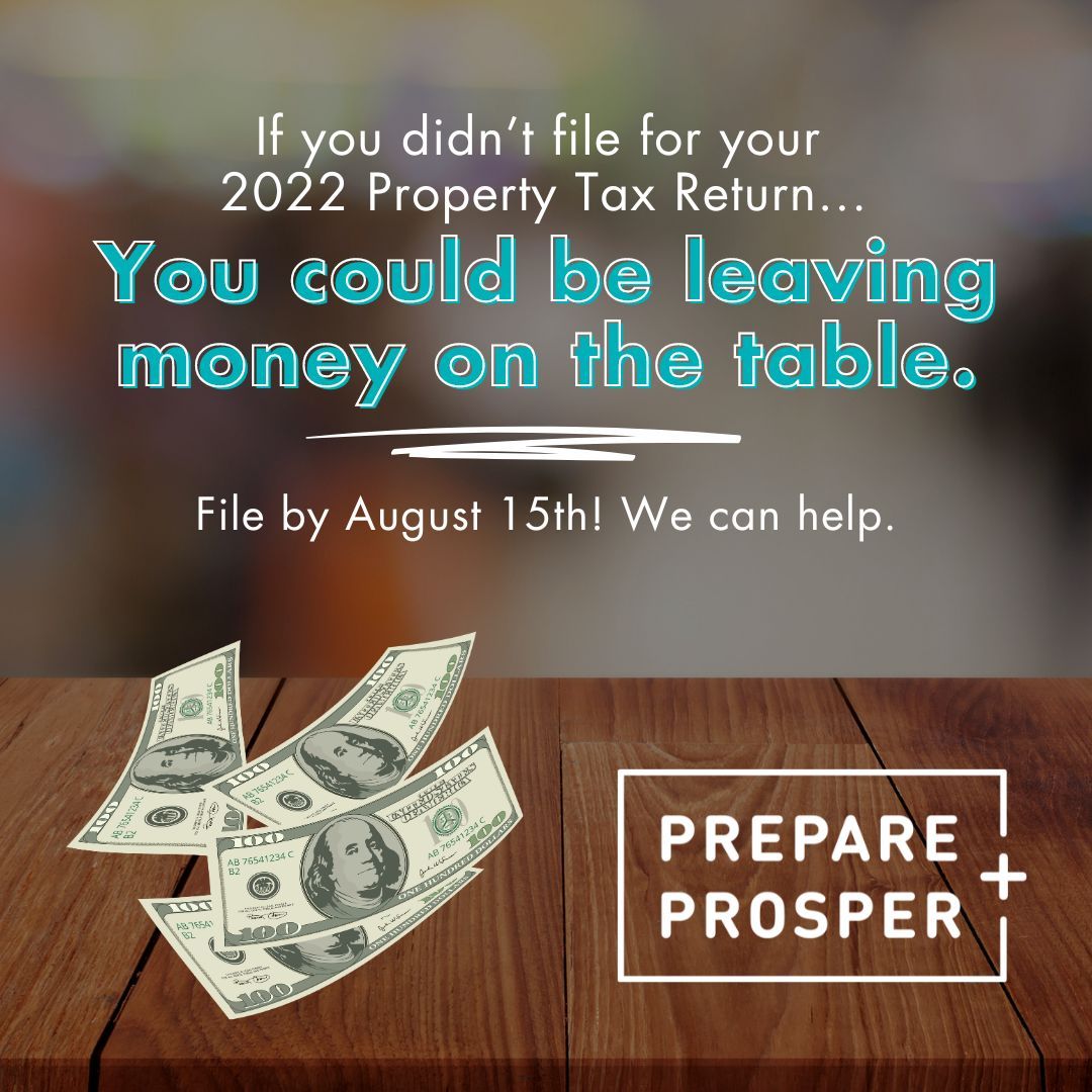 Renters and homeowners: Don’t miss the upcoming deadline for the 2022 Minnesota Property Tax Refund (Form M1PR) on August 15th.

Need help with your 2022 Form M1PR? Schedule a free tax clinic appointment with us before August 14th. buff.ly/48Tr7DY

#StPaul #Minneapolis