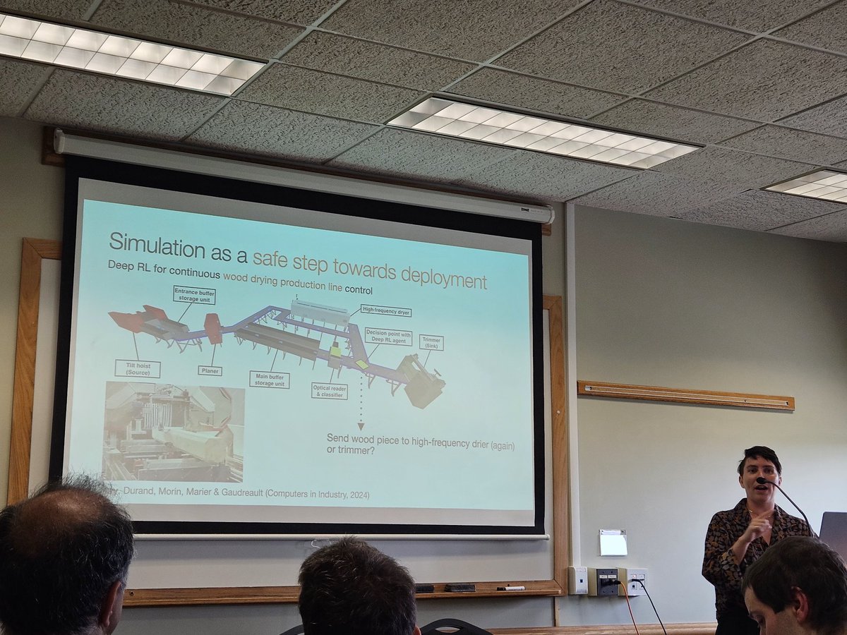 sharma_abhishek's tweet photo. RL for wood production @ICBINB_RLC  @ICBINB_RLC 🪵😱

Cool presentation with insights in sim-to-real RL by @audurand https://t.co/os6IJNGN1w