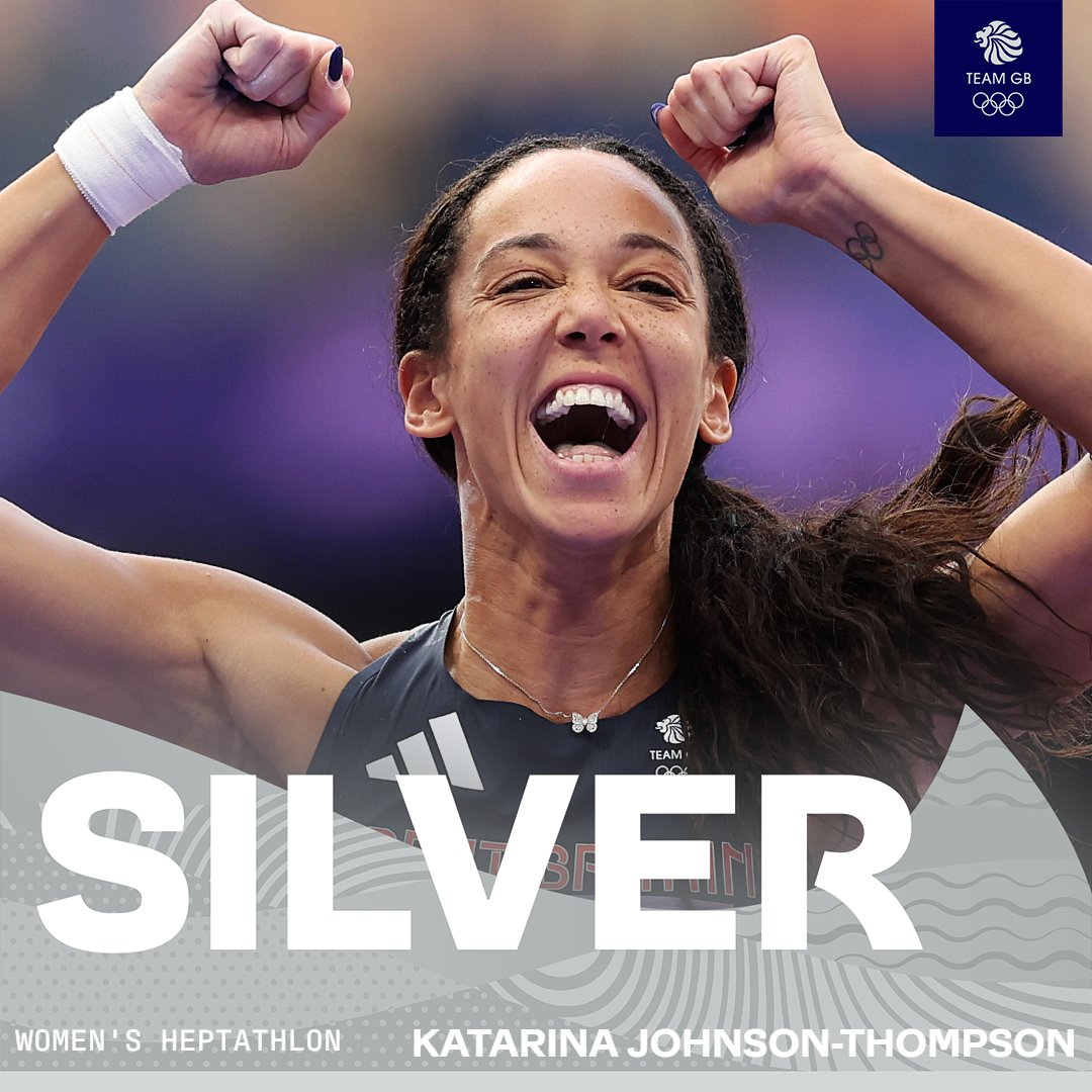KJT HAS GOT SILVER!! 🥈 

An incredible heptathlon comes to an end with <a href="/JohnsonThompson/">KJT</a> securing her FIRST Olympic medal! 👏