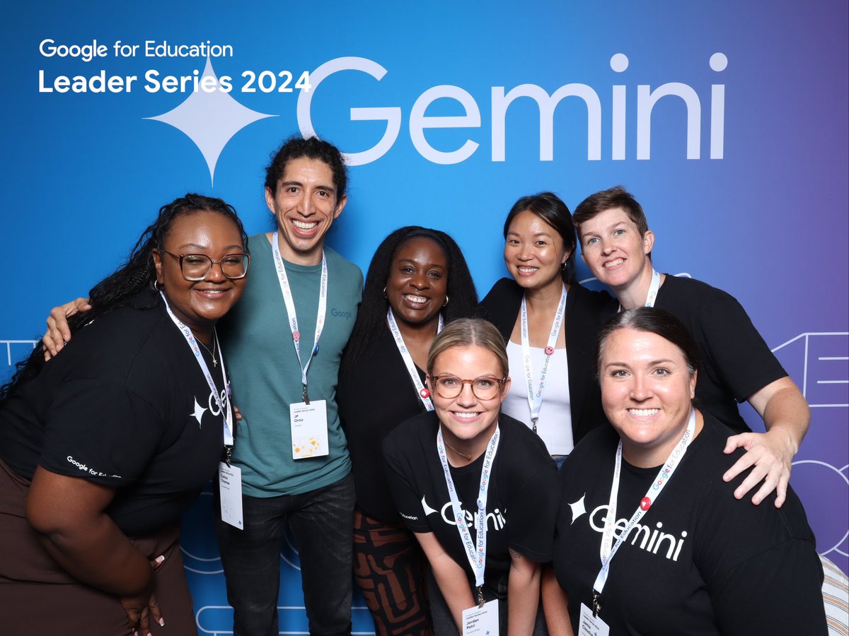 Katie Ritter, EdD (@katie_m_ritter) on Twitter photo 🥳 SO proud of this team for putting on an engaging, energetic, & educational #Gemini experience at the <a href="/GoogleForEdu/">Google for Education</a> Education Leaders Series in Sunnyvale, CA this week!
🥹I say it all the time, but I am truly THEE luckiest person to work alongside & lead this team 🥳 SO proud of this team for putting on an engaging, energetic, & educational #Gemini experience at the <a href="/GoogleForEdu/">Google for Education</a> Education Leaders Series in Sunnyvale, CA this week!
🥹I say it all the time, but I am truly THEE luckiest person to work alongside & lead this team