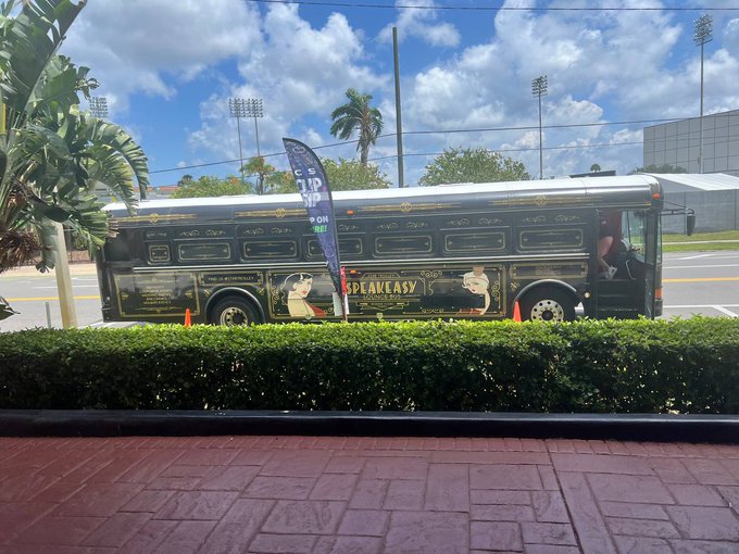 Hop on the Clip &amp; Sip Speakeasy Bus for a refreshing city tour and a chance to network with fellow industry