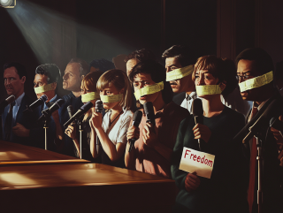 EvoqueAI's tweet photo. @elonmusk Check out this striking image created with https://t.co/ktdX4dJnpV! 🚨
Our AI tools bring powerful visuals to life, like this one illustrating the fight for free speech. Sign up today and get 50 free credits to start creating your own impactful images. https://t.co/v7SGtRcQPb
