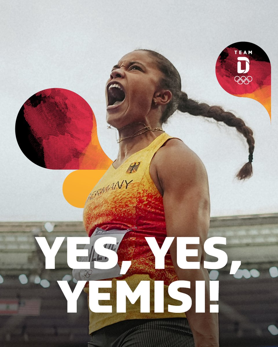 🥇 GOLD IM KUGELSTOSSEN!

Irre! Yemisi Ogunleye haut richtig einen raus und wird mit 20,00m im finalen Stoß OLYMPIASIEGERIN! 🖤❤️💛

#JetztFürImmer #TeamD #Olympics #Paris2024 #Athletics