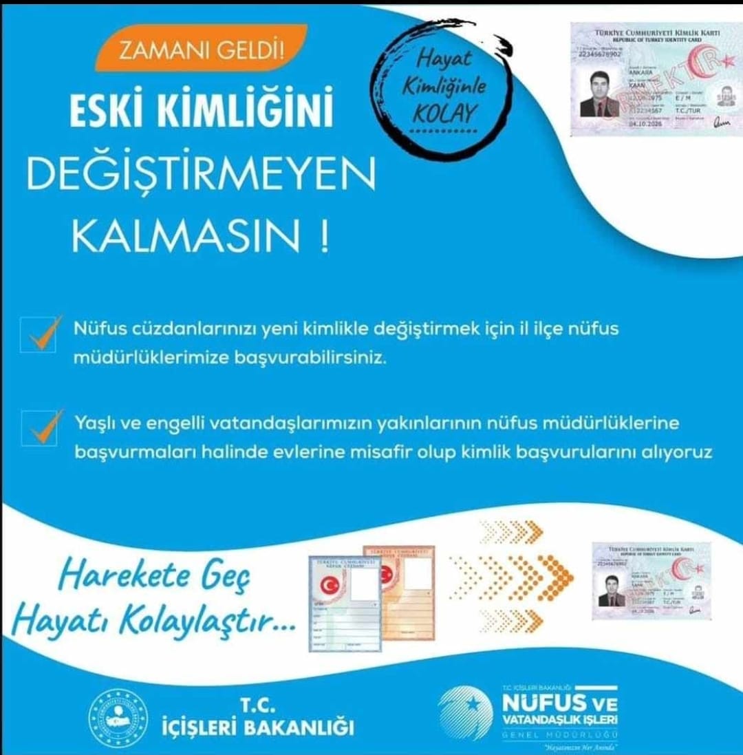 Ali DAĞLIOĞLU (@alidaglioglu37) on Twitter photo Vatandaşımızın daha kolay hizmet alabilmesi için 31 Aralık 2024 tarihine kadar Cumartesi günleri 09.00 -16.00 arası Nüfus Müdürlüğümüz açık olup, Kimlik ve Sürücü Belgesi değişimlerinizi gercekleştire bilirsiniz. <a href="/AliYerlikaya/">Ali Yerlikaya</a> <a href="/tokatvaliligi/">Tokat Valiliği</a> <a href="/abdullahkoklu/">Abdullah Köklü</a> <a href="/TCNufus/">Nüfus ve Vatandaşlık İşleri Genel Müdürlüğü</a> <a href="/TokatilNufus/">Tokat İl Nüfus ve Vatandaşlık Müdürlüğü</a> Vatandaşımızın daha kolay hizmet alabilmesi için 31 Aralık 2024 tarihine kadar Cumartesi günleri 09.00 -16.00 arası Nüfus Müdürlüğümüz açık olup, Kimlik ve Sürücü Belgesi değişimlerinizi gercekleştire bilirsiniz. <a href="/AliYerlikaya/">Ali Yerlikaya</a> <a href="/tokatvaliligi/">Tokat Valiliği</a> <a href="/abdullahkoklu/">Abdullah Köklü</a> <a href="/TCNufus/">Nüfus ve Vatandaşlık İşleri Genel Müdürlüğü</a> <a href="/TokatilNufus/">Tokat İl Nüfus ve Vatandaşlık Müdürlüğü</a>