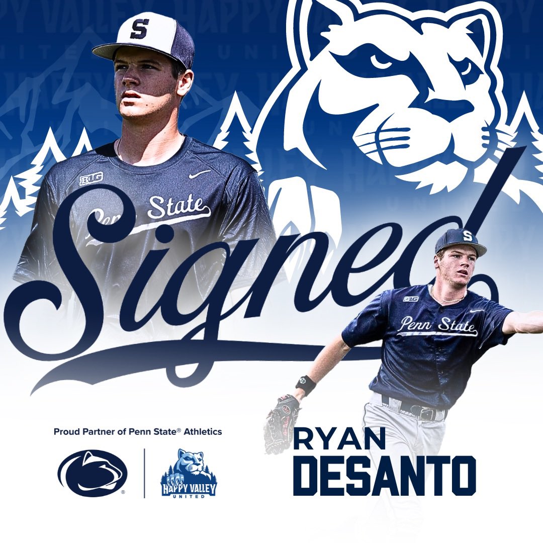 Happy Valley United is very excited to add St. Joseph’s, <a href="/ryan_desanto/">Ryan DeSanto</a> to the ball club this year 🦁 Last year, the left-handed starting pitcher went 4-2 in 14 games with a 3.72 ERA and a 10.6 K/9 💥