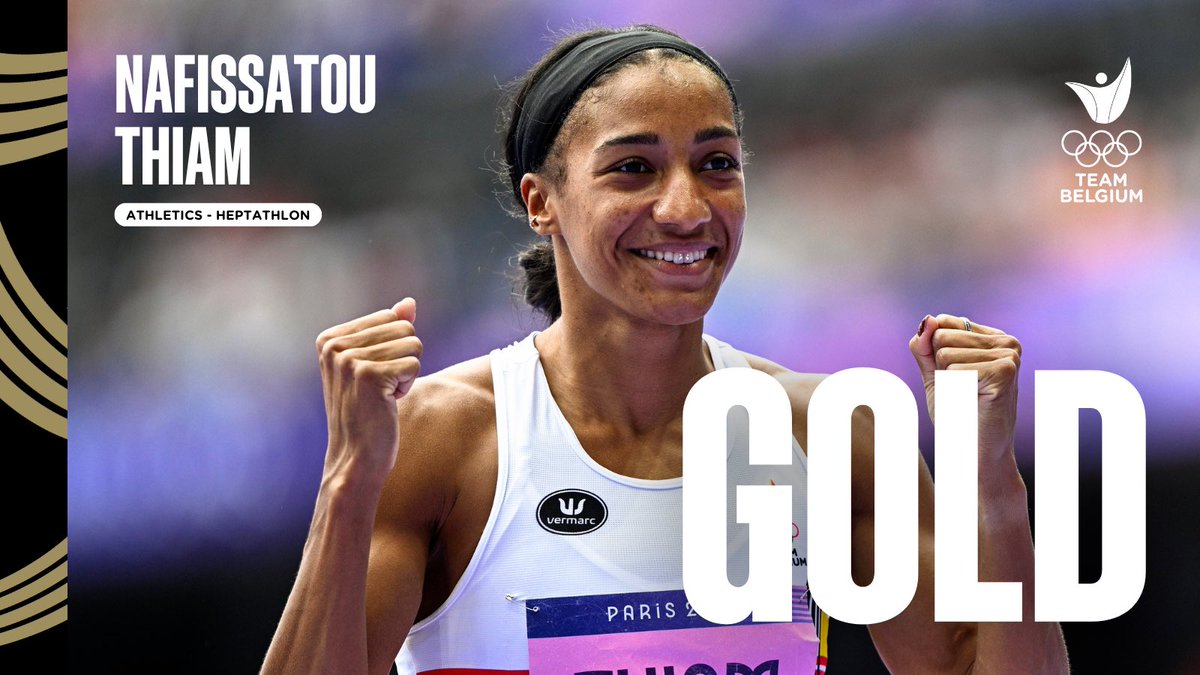 THE GOLD TRILOGY 🥇🥇🥇

Nafi, you have done what no Belgian female athlete has ever done before—winning three Olympic gold medals. ✨🏆💛

#WeAreTeamBelgium #Olympics  #Paris2024 

<a href="/NatLot_Belgie/">Nationale Loterij</a> 
<a href="/Belfius/">Belfius</a> 
<a href="/DelhaizeBelgium/">Delhaize</a> 
<a href="/Matexi/">Matexi</a> 
<a href="/ToyotaBelgium/">Toyota Belgium</a> 
<a href="/DeloitteBelgium/">Deloitte Belgium</a> 
<a href="/orange/">Orange</a>