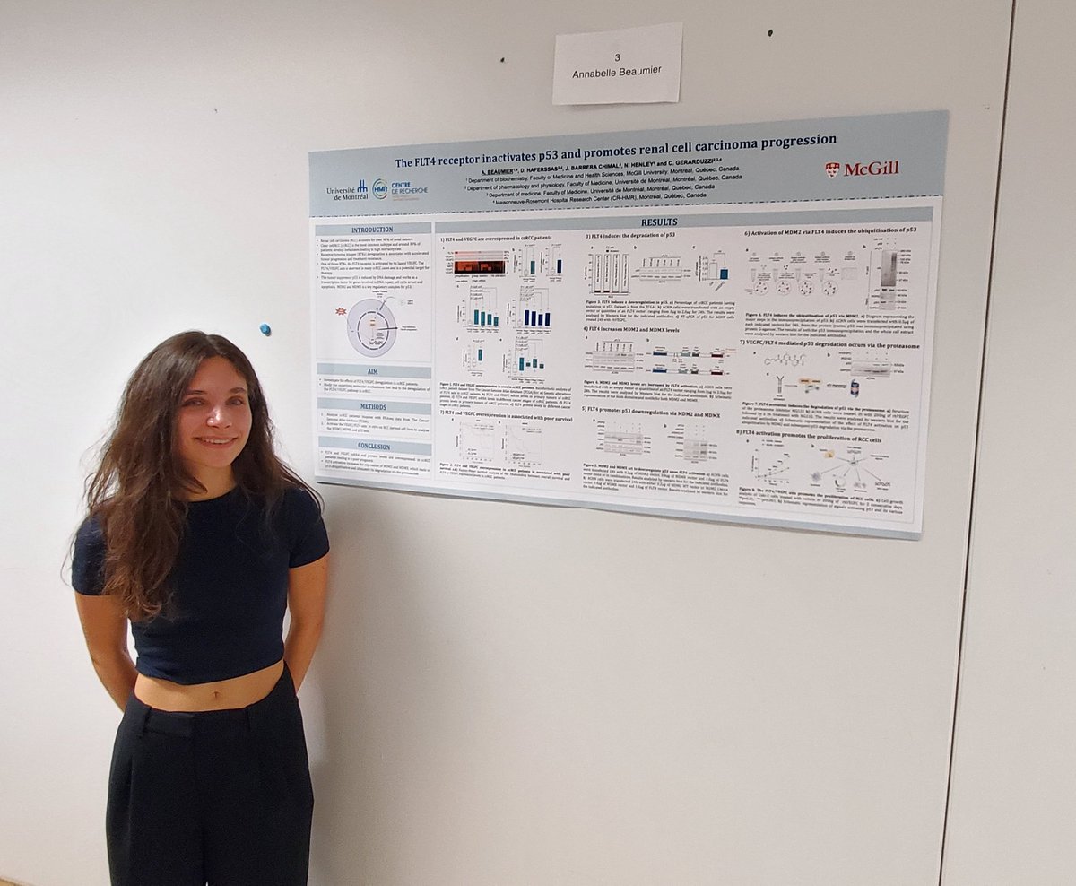 Annabelle representing the lab at the CRHMR 21e Journée des Stagiaires, great job 👏