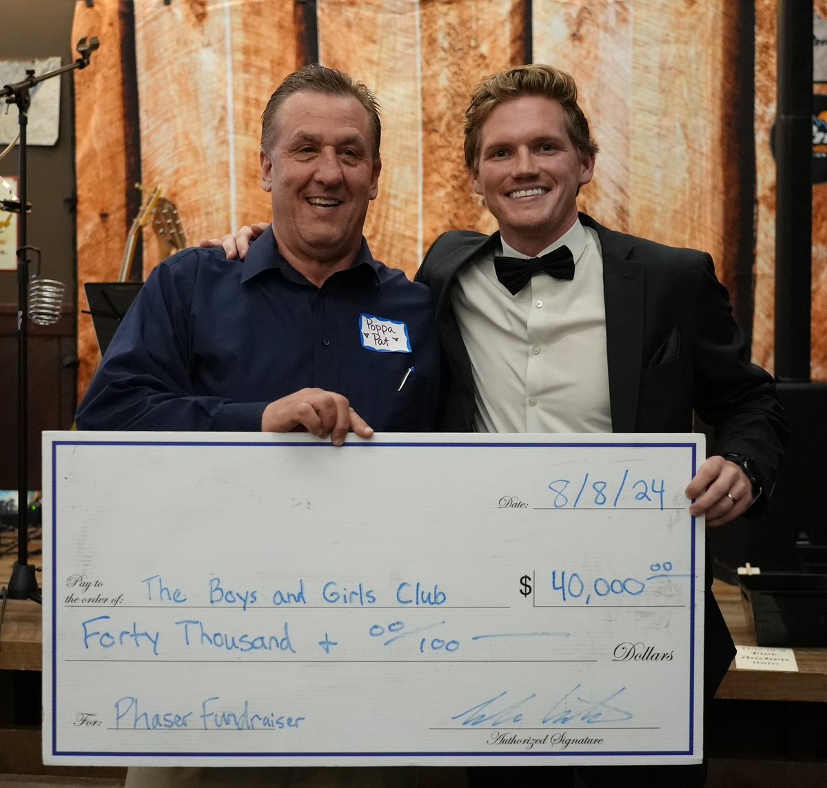 We did it. 

We broke our Phaser Fundraiser record and raised $40,000 last night for the Boys and Girls Club of Detroit Lakes. Unbelievably grateful for everyone that took time out of their schedule to show up last night. Also every single person and business that couldn’t attend
