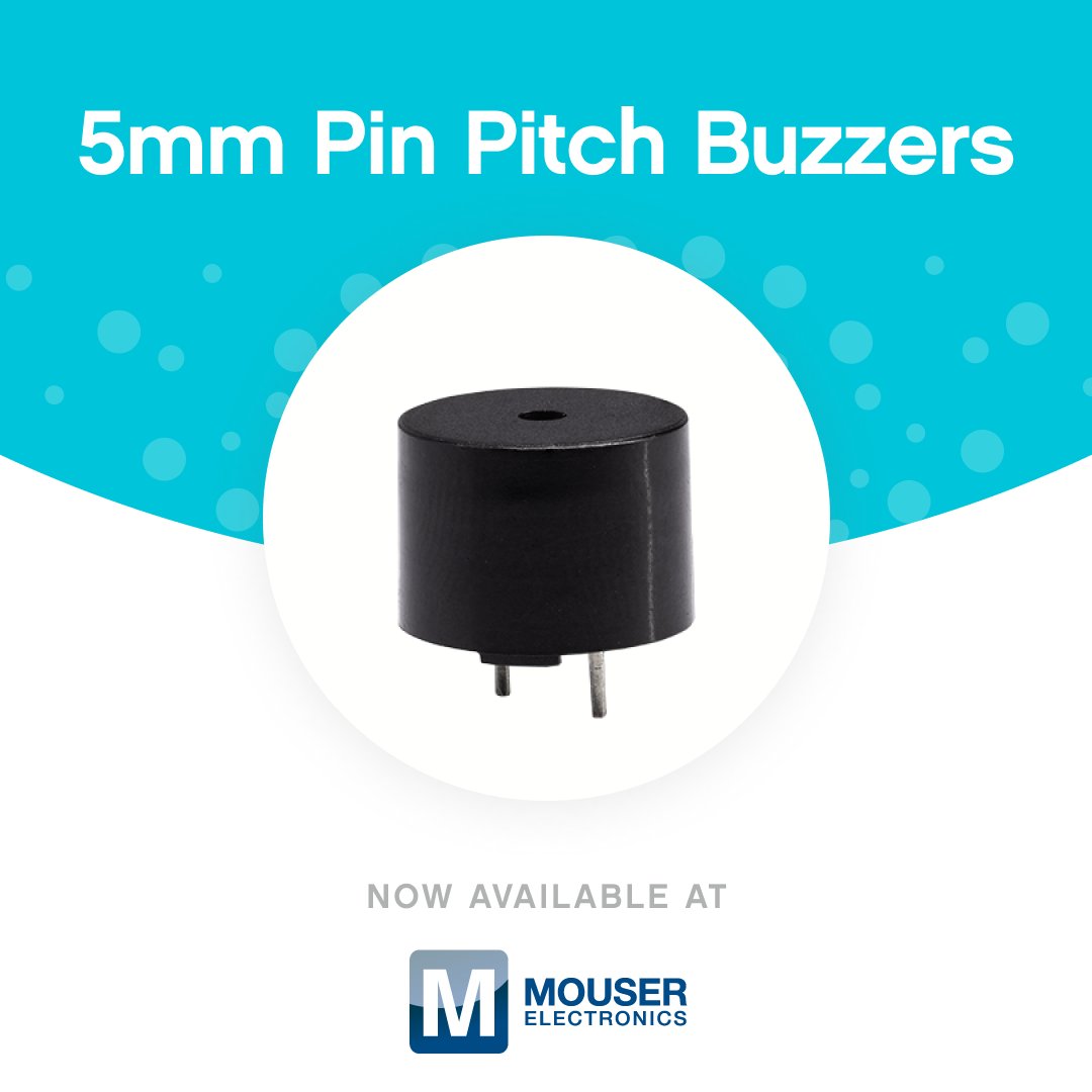 sameskydevices's tweet image. CUI Devices&apos; 5mm Pin Pitch Buzzers feature a rated frequency of 2048Hz or 4096Hz and 3 size options, available now at @Mouserelec || View now: mouser.com/new/cui-device…

#CUIDevices #Mouser #Components #Design #Electronics #Industrial #IndustrialDesign #Engineering #DesignEngineer