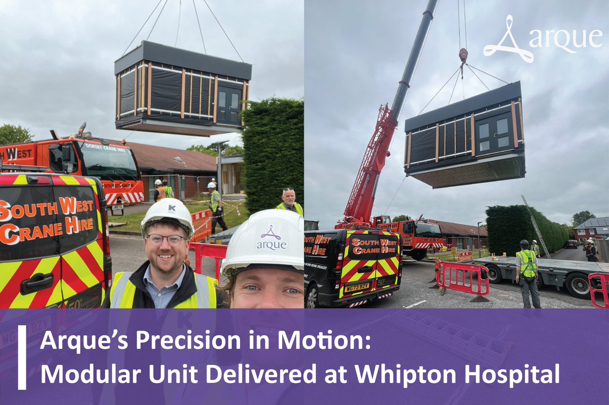 ArqueLtd's tweet photo. 🚧 Progress Update 🏥
The modular building has been successfully installed at Whipton Hospital!
#progress #arque #NHS #modularbuilding https://t.co/CpY3JMrfuN