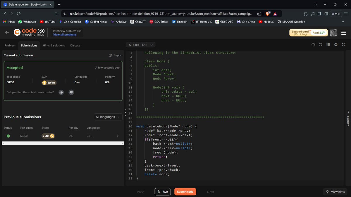 SujalBarnw91595's tweet image. Delete node from Doubly Linked List

#doublelinkedlist