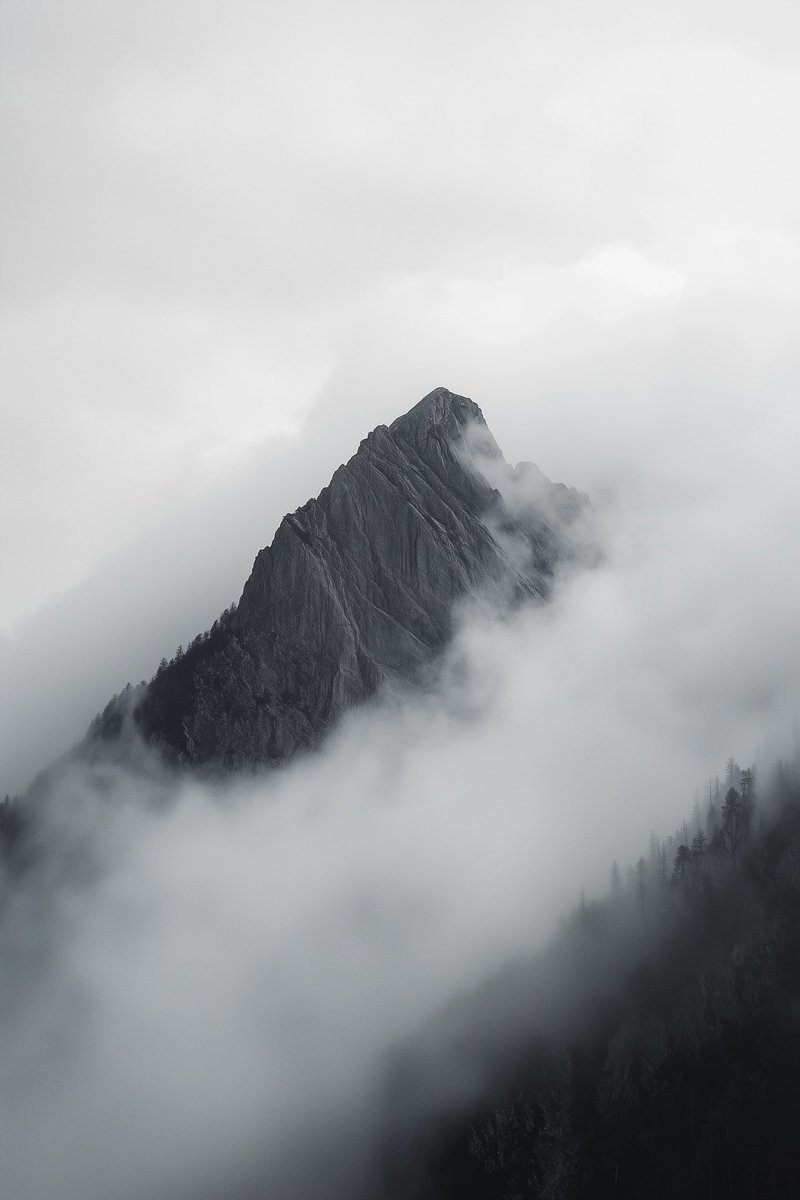 The Black Dolomites, shrouded in mist and mystery. 🏔️✨ 

#Dolomites #NaturePhotography