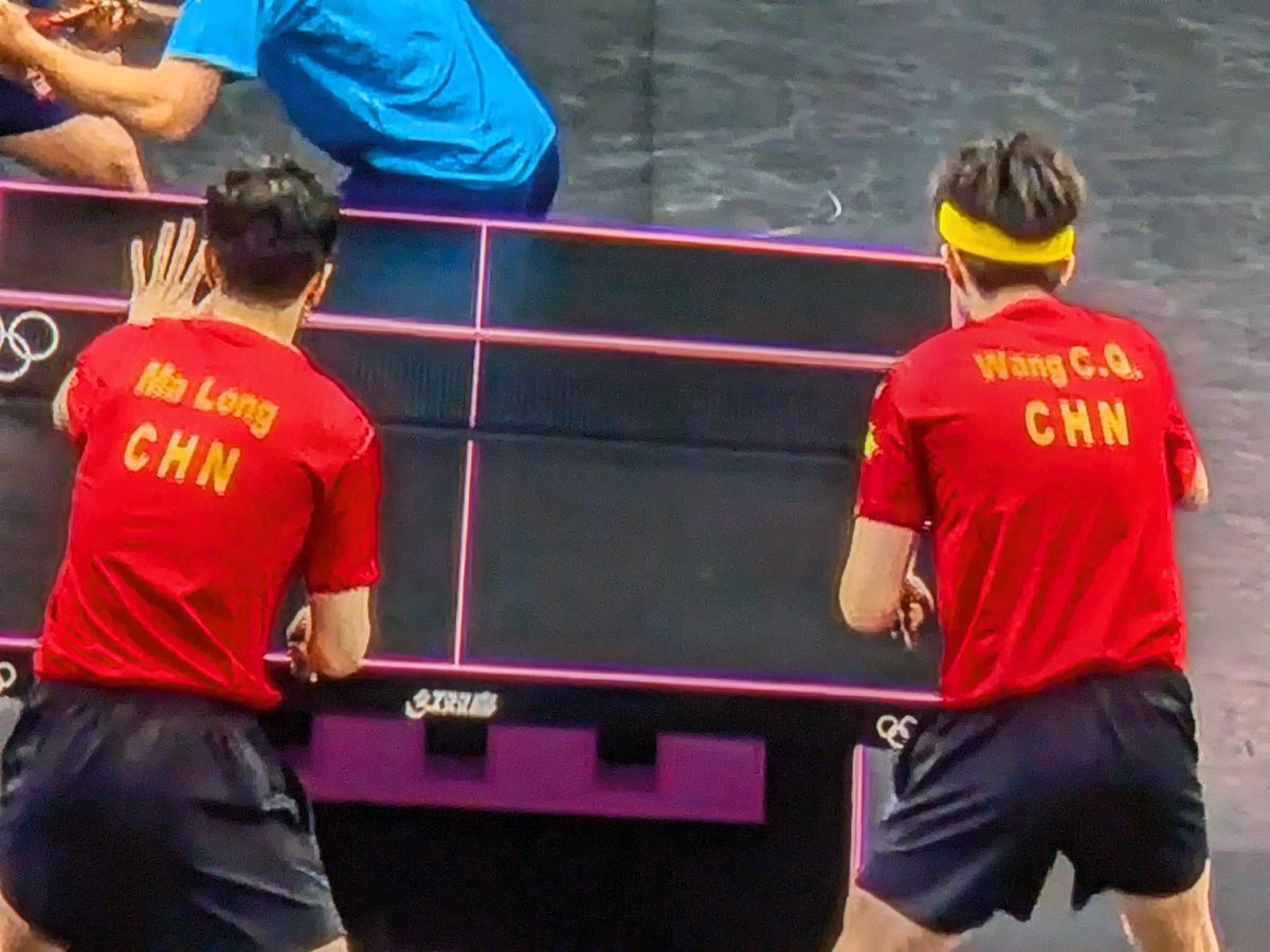 Parksjo's tweet image. So China went with Ma Long Wang in the final.