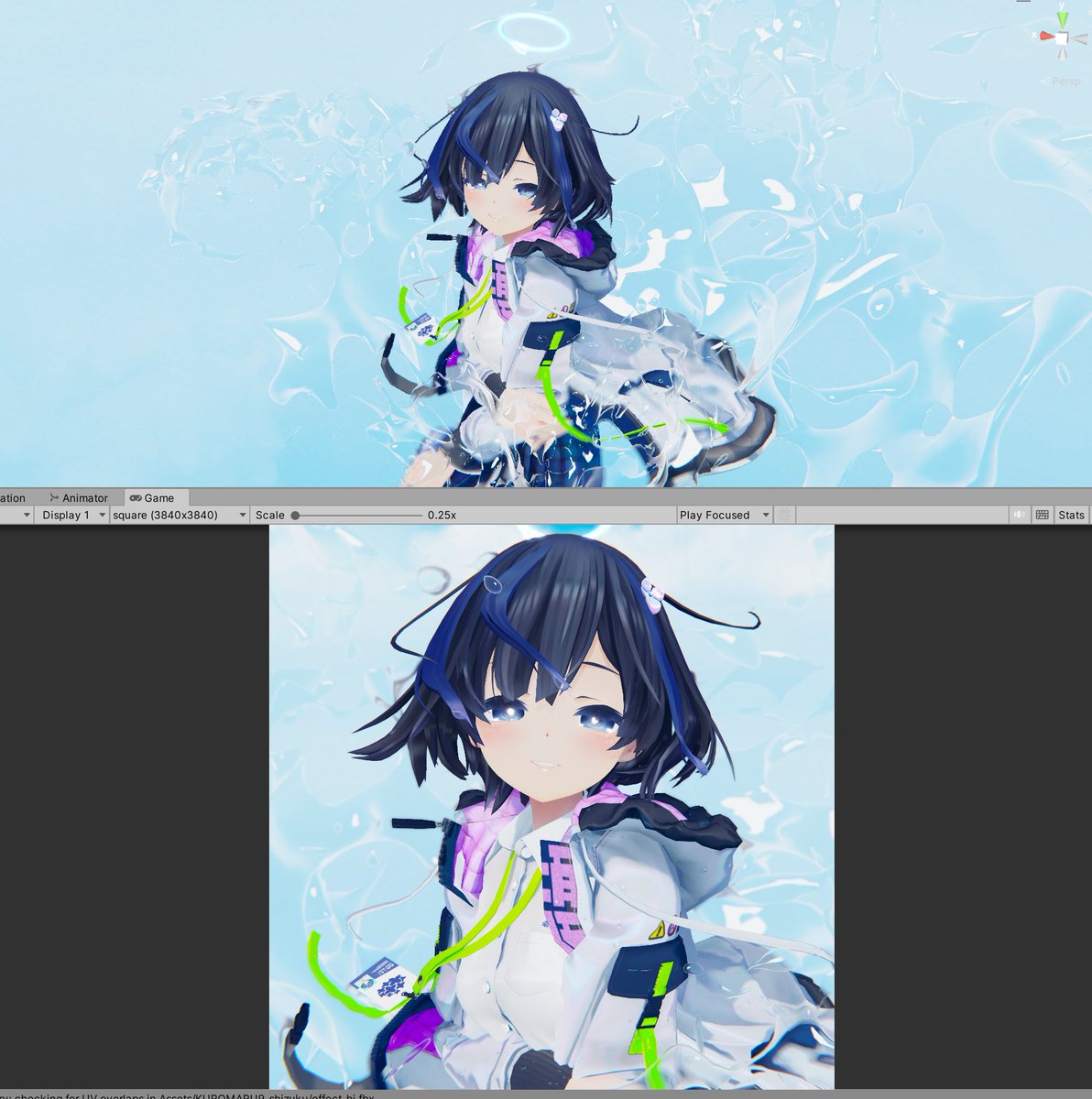 しずくさんのBOOTHのサムネイル、新しくしようかなと思い立って作り始める…🫠
#びしょぬれのしずくさん