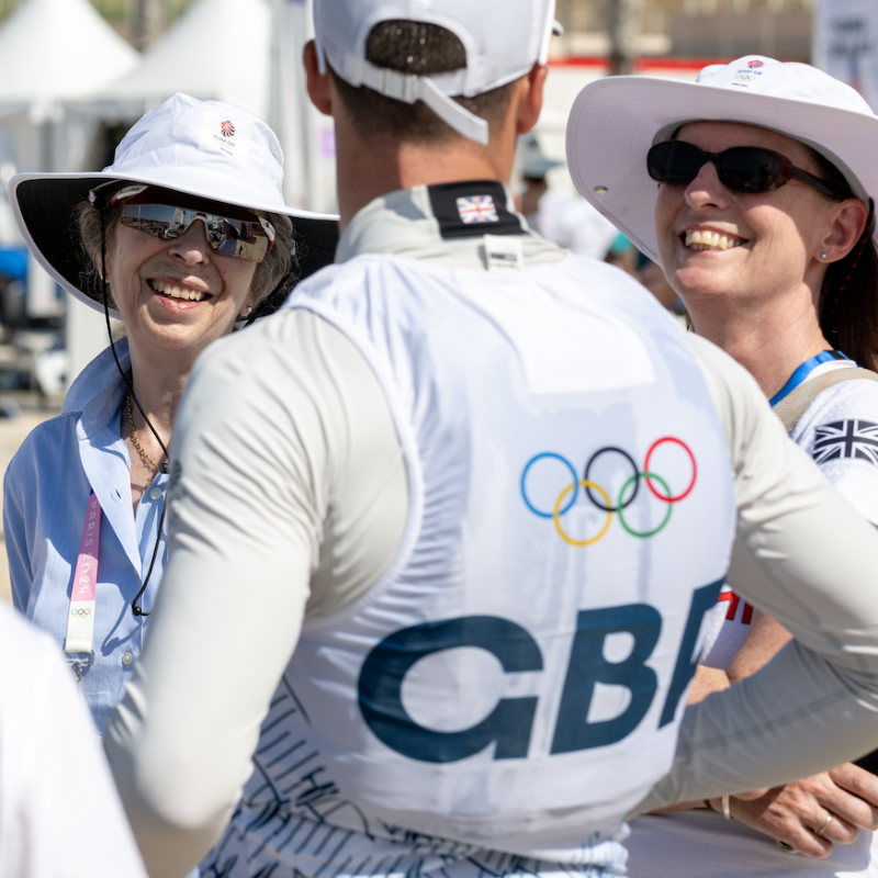 RoyalFamily's tweet photo. Over the past couple of weeks, The Princess Royal has been at @Paris2024, attending Olympic events and presenting medals.

In Paris and Marseille, as President of @TeamGB, HRH saw a range of sports including Rugby Sevens, Swimming, Equestrian, Rowing, Sailing and Windsurfing. https://t.co/6MQmu9rHiy