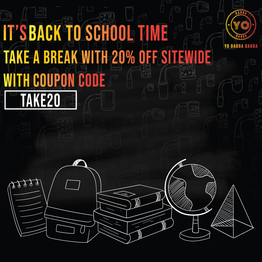 yodabba's tweet photo. Kickstart the new school year with unbeatable back-to-school YO! deals! 🔥 From bangers to essential accessories, find everything you need for a perfect dab sesh at great prices. Visit https://t.co/tsUrPyQIHJ now and don't forget to use coupon code "TAKE20" 💨 https://t.co/C0iE1ZEexD