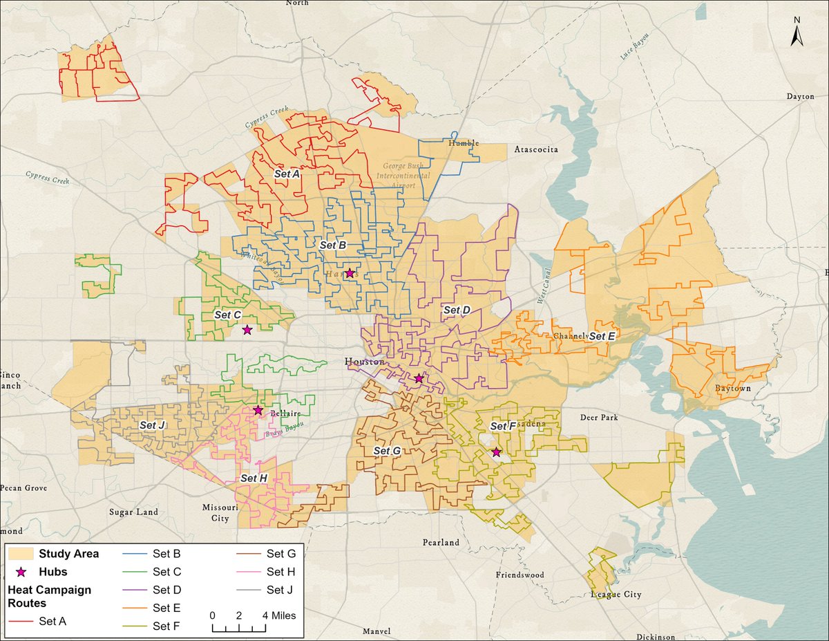HARCresearch's tweet image. Tomorrow, we’re kicking off the largest national community-led heat mapping campaign in Houston &amp;amp; Harris County! Over 100 volunteers are mounting thermal sensors to their cars to record temperature &amp;amp; humidity across our region. More info at h3at.org

#H3ATMapping