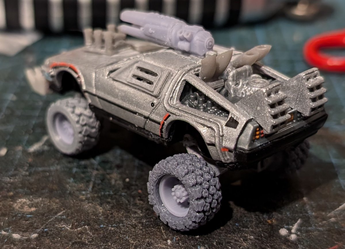 Some WIP on some gaslands introducing the back to the future delorean with a gaslands twist. Hope you guys like
#gaslands #backtothefuture #hotwheels
#tabletopgaming #madmax