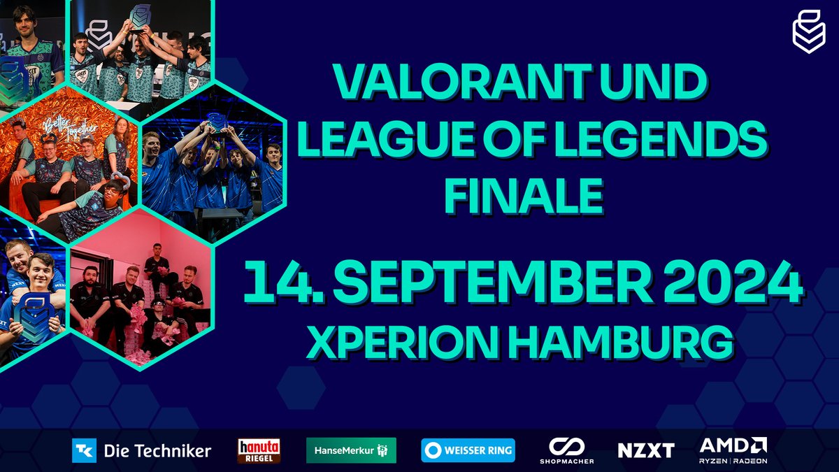 Falls es irgendjemand noch nicht mitbekommen haben sollte: Unsere Finals in #LeaugOfLegends und in #VALORANT finden am 14. September im <a href="/xperion_germany/">XPERION</a> in HAMBURG statt 🎉

Markiert euch das Datum und seid dabei 💪