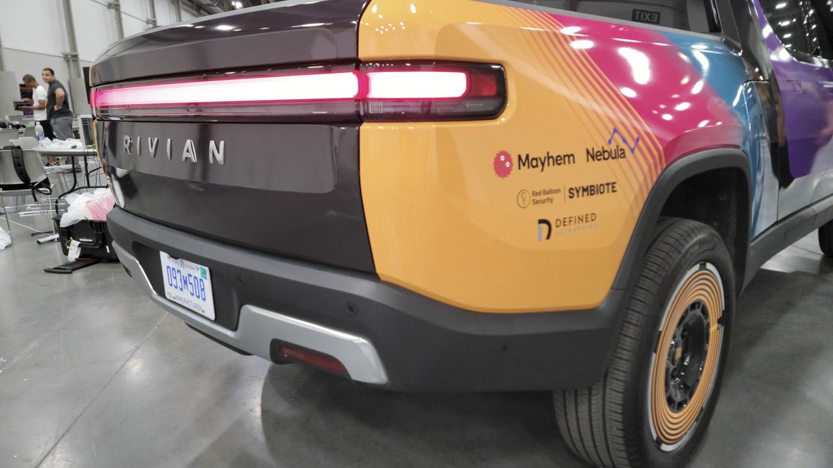 CarHackVillage's tweet image. #DEFCON32 is off to a great start!
Many thanks to @Rivian for their support of the Car Hacking Village!
Be sure to visit the Car Hacking Village for an awesome CTF, swag, and an overall great hands-on car hacking experience!