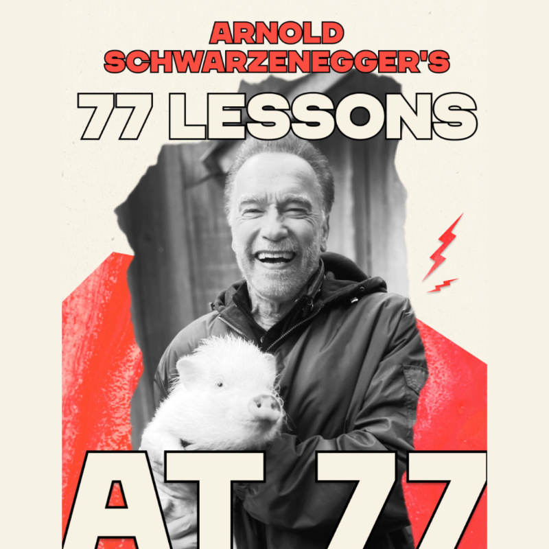 Schwarzenegger's tweet photo. Thank you for all the birthday love! As my way of giving back, I wrote a free e-book for all of you. Here are 77 Life Lessons. It’s everything I’ve learned from my biggest successes — and my worst mistakes. I hope you love it.