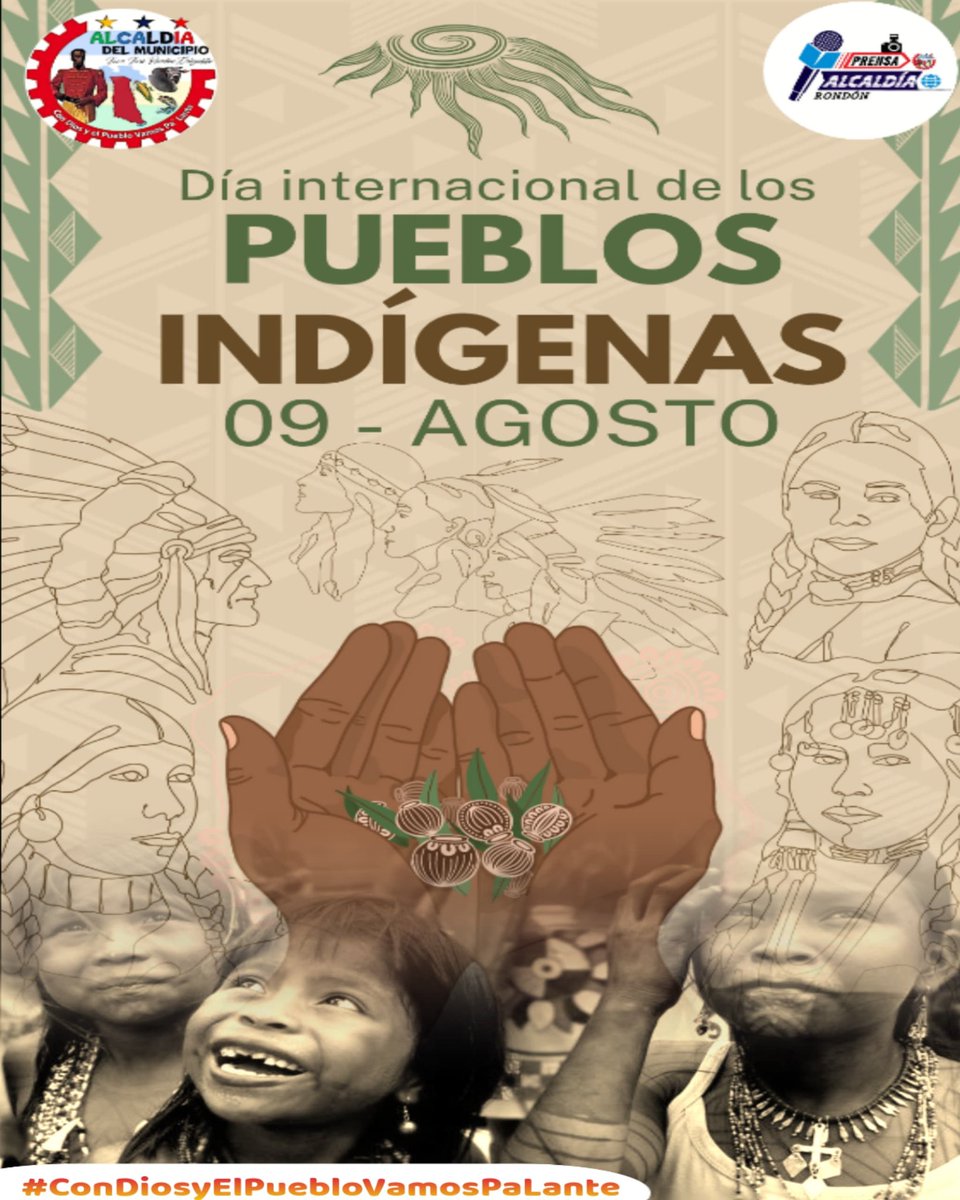 #9Ago🏹 Día Internacional de los Pueblos Indígenas 
Se rememora y se promueve el reconocimiento a los derechos de los pueblos indígenas en todo el mundo, quienes a menudo enfrentan desafíos como la discriminación, la pérdida de tierras y la amenaza a sus culturas. 
#HastaProntoX