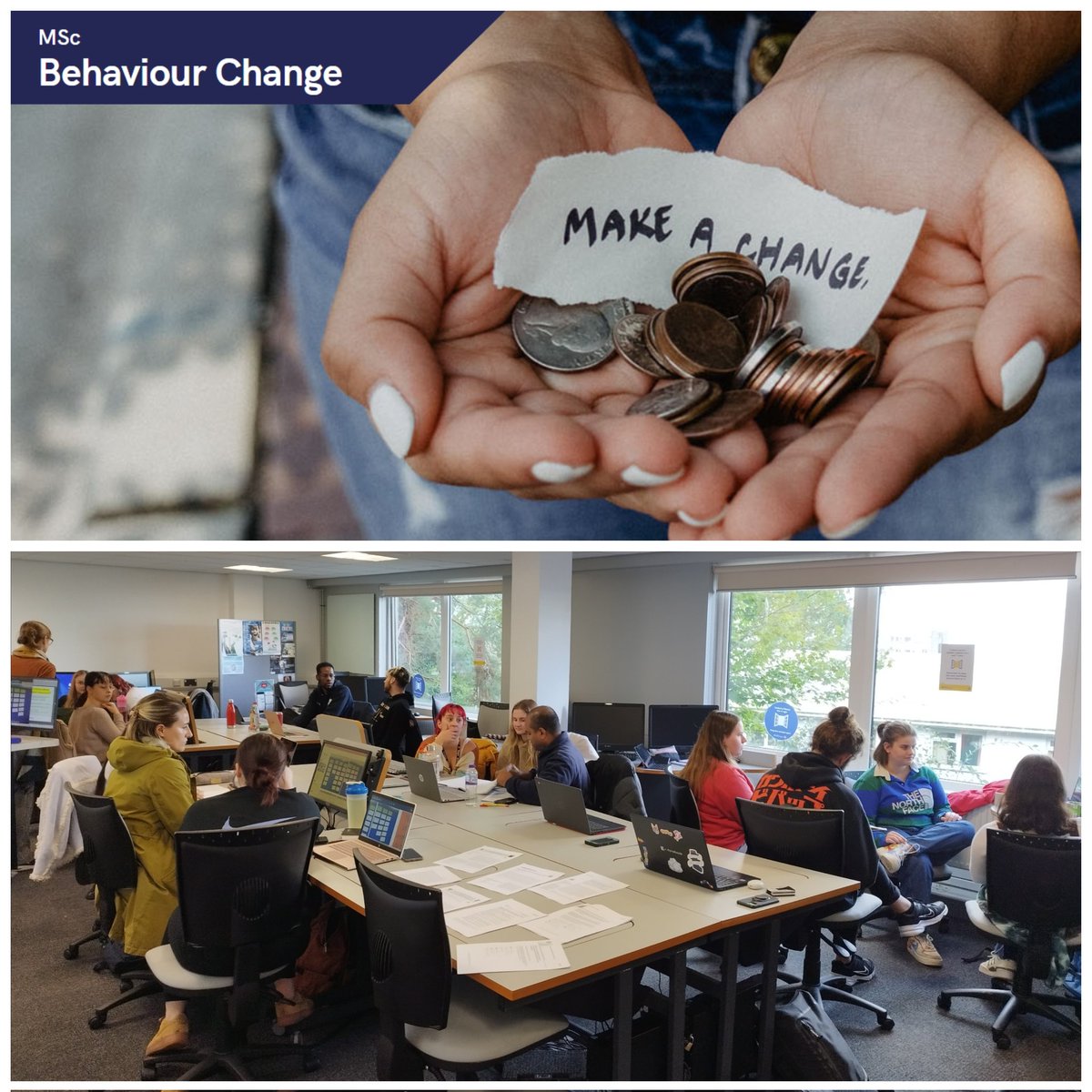 Are you interested in making a change, #socialgood #socialchange #makingadifference?
It's not too late. We're taking applicants to our MSc in Behaviour Change.
Apply here courses.aber.ac.uk/postgraduate/C….