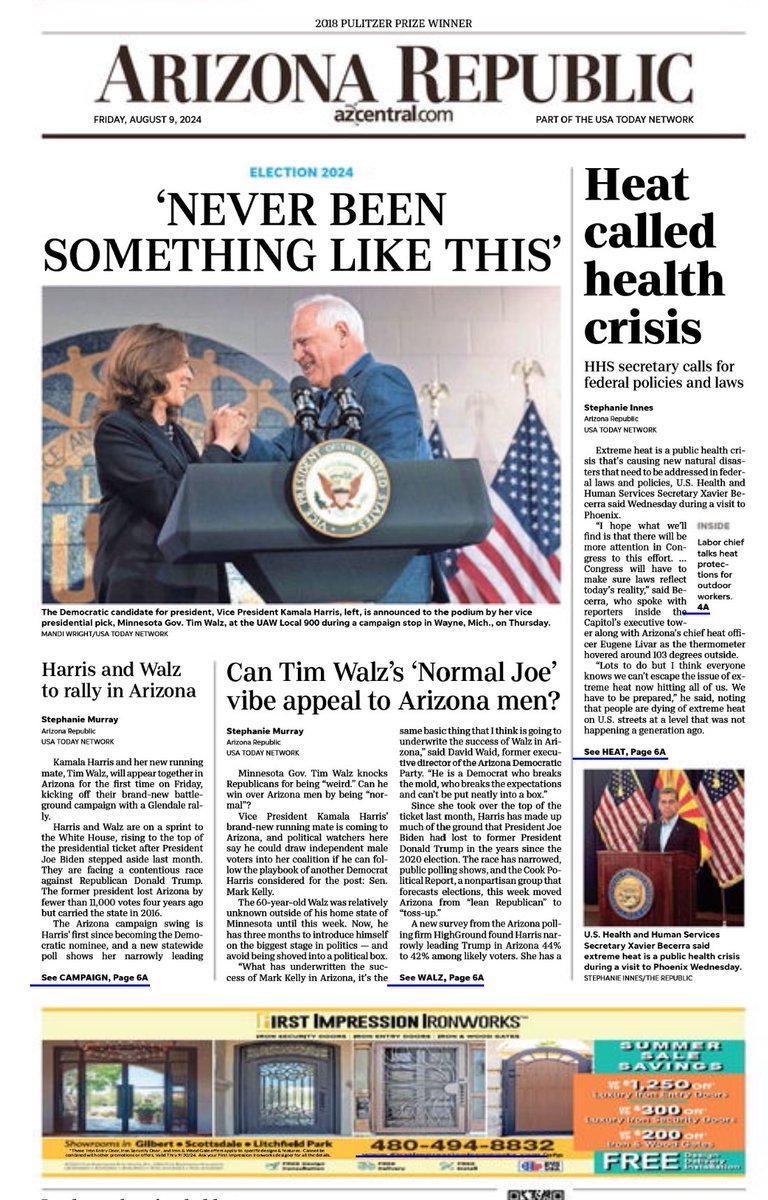 Front page brought to you entirely by Stephanies today lol 
cc <a href="/stephanieinnes/">Stephanie Innes</a> <a href="/azcentral/">azcentral</a>